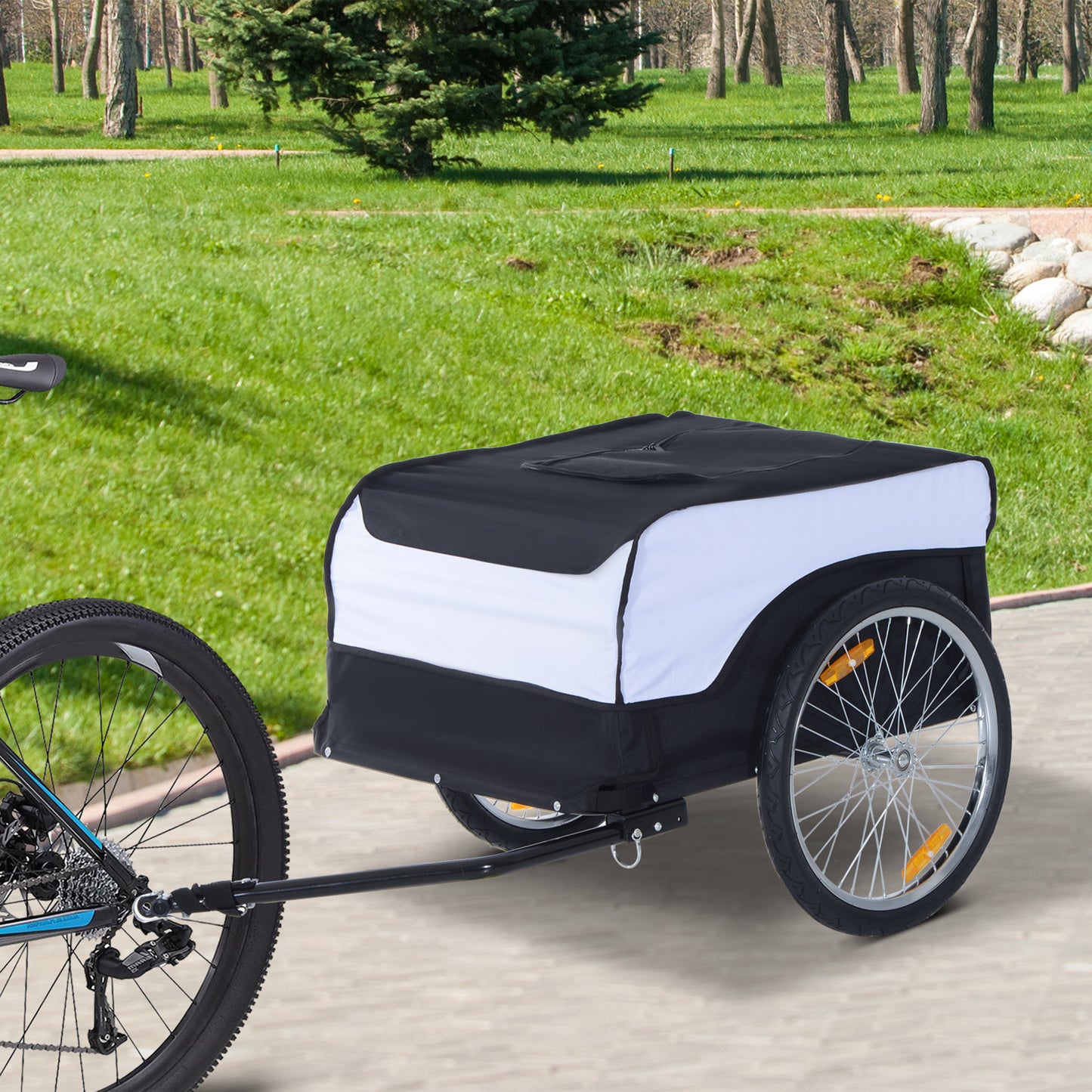 Bike Trailer Cargo in Steel Frame Extra Bicycle Storage Carrier