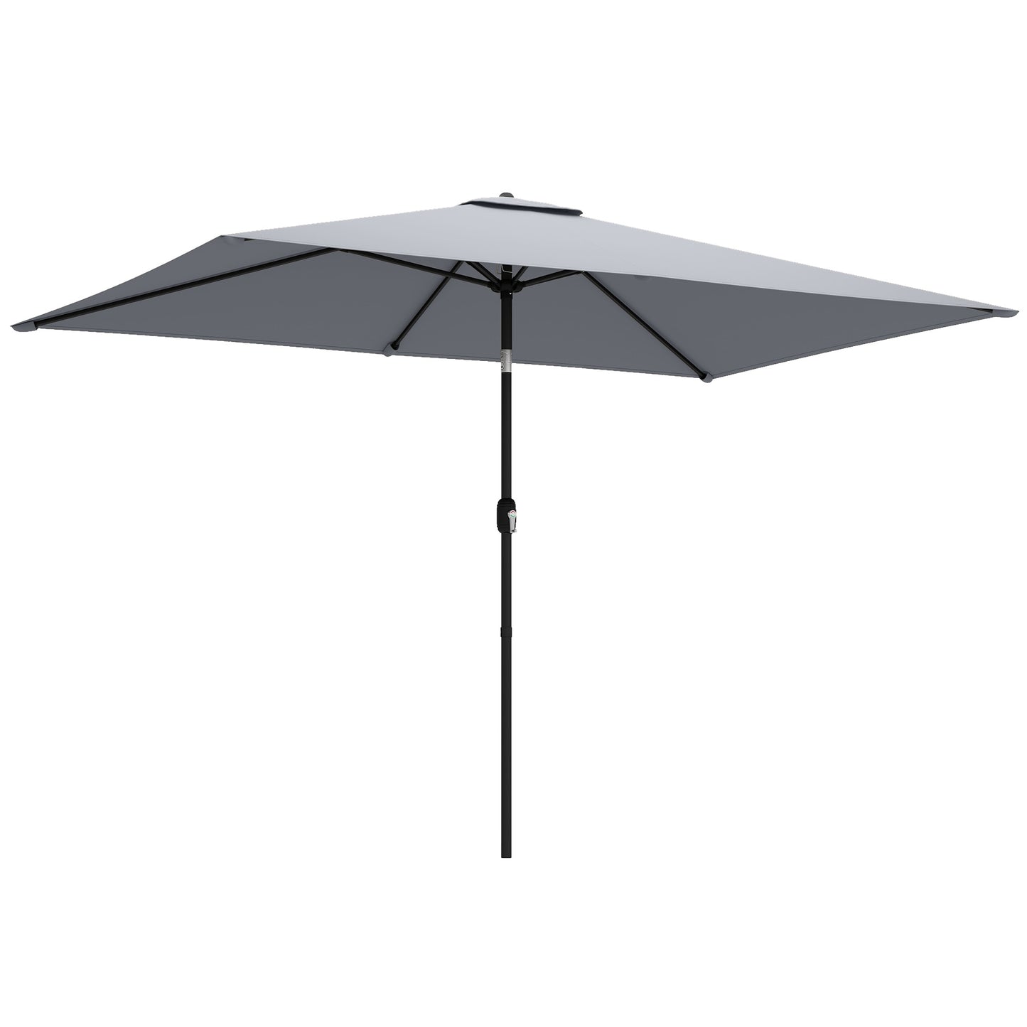 Garden Parasol, Parasol Umbrella with Crank Handle, Tilt Function