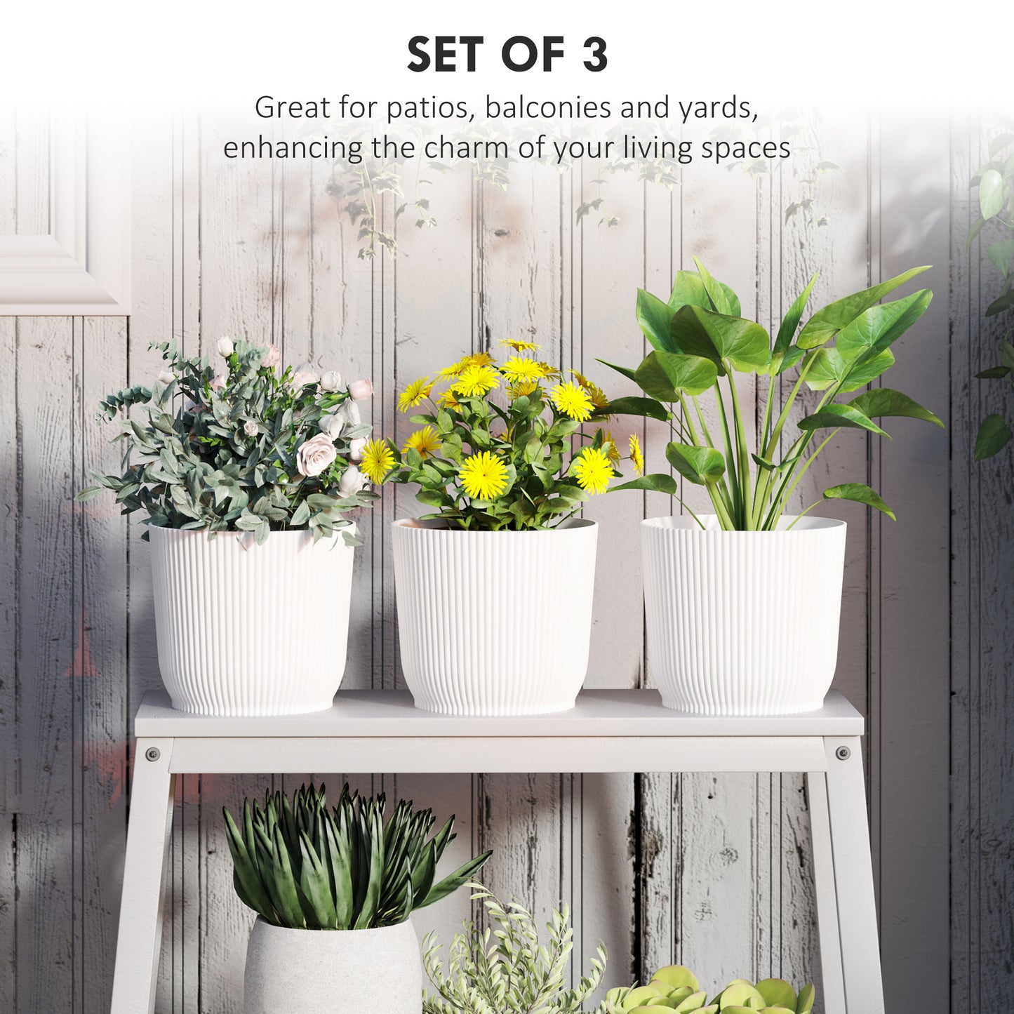 Set of Three Ф22cm Planters
