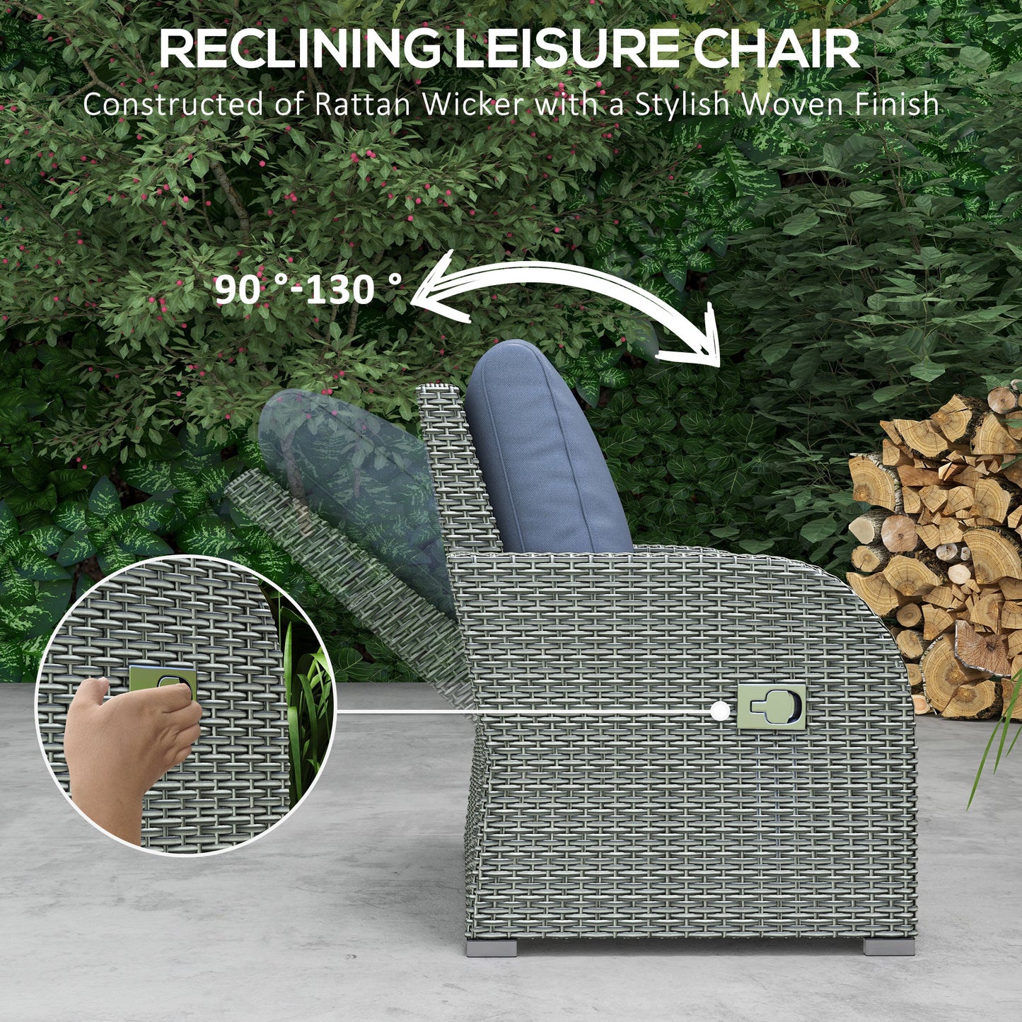Six-piece Outdoor Rattan Dining Set