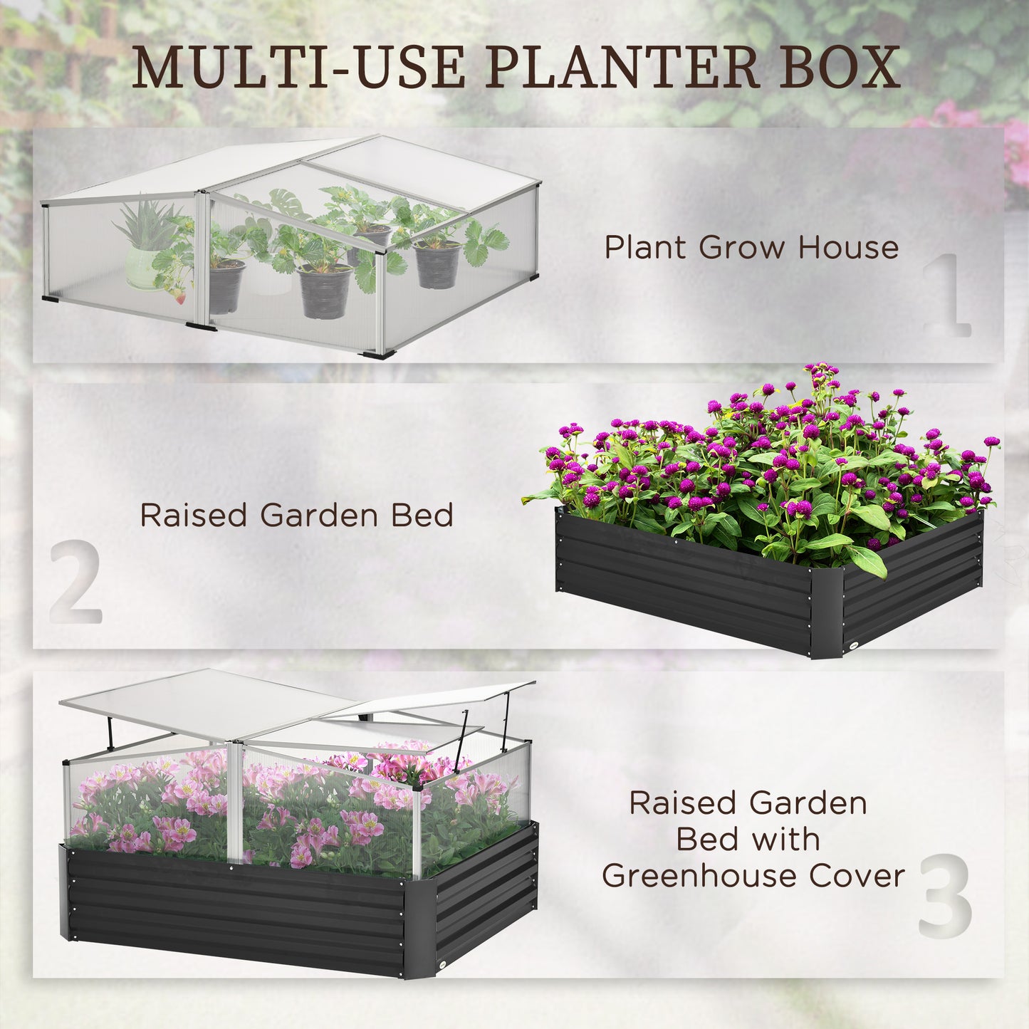 Galvanised Raised Garden Bed