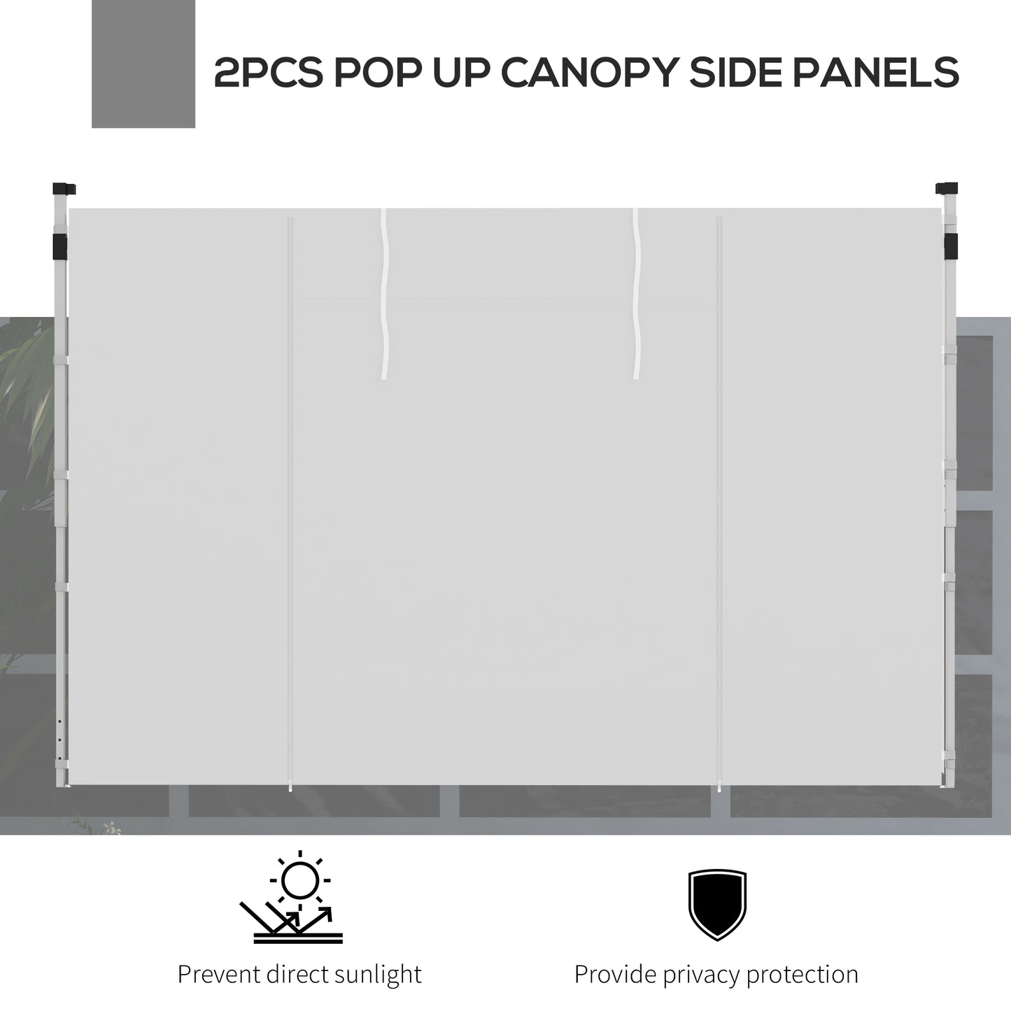 Gazebo Side Panels, 2 Pack Sides Replacement