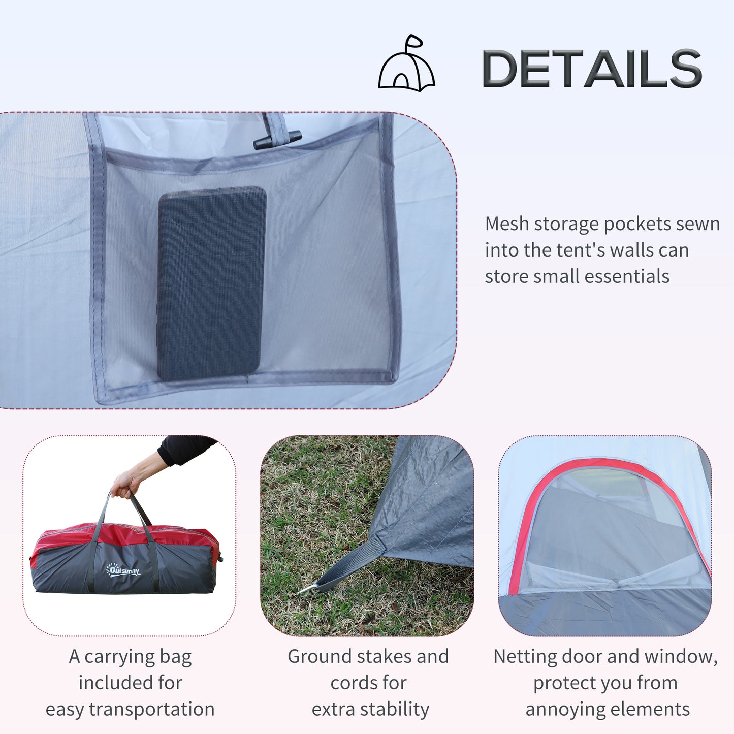 Fibreglass & Steel Frame 5/6 Person Lightweight Camping Tent