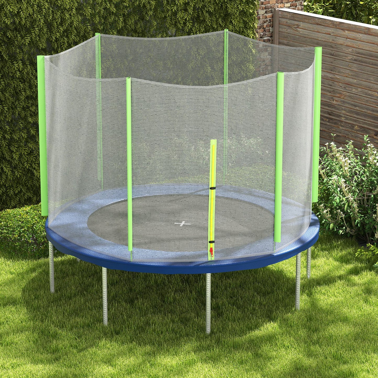10ft Trampoline Net Replacement with 6 Plastic Pole Covers