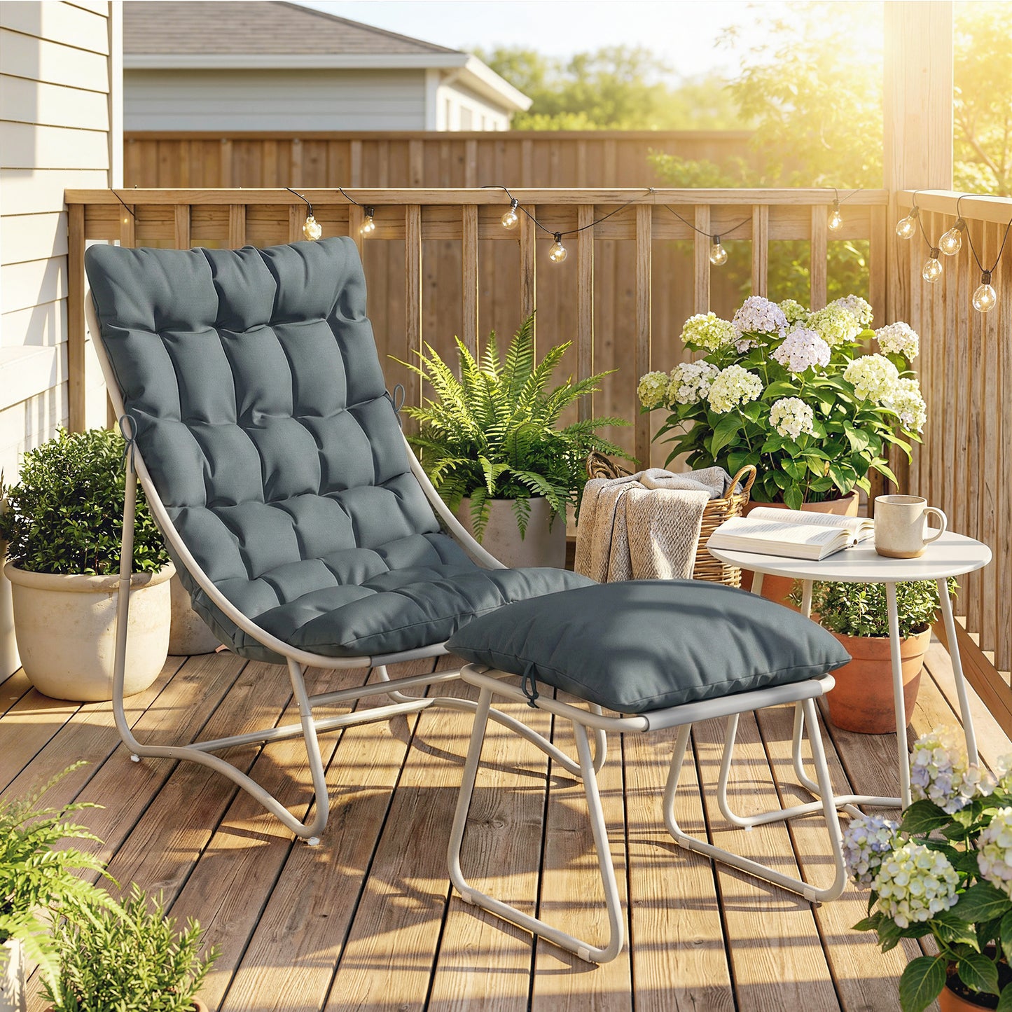 Bistro Set for Garden, 3 Piece Outdoor Table and Chair