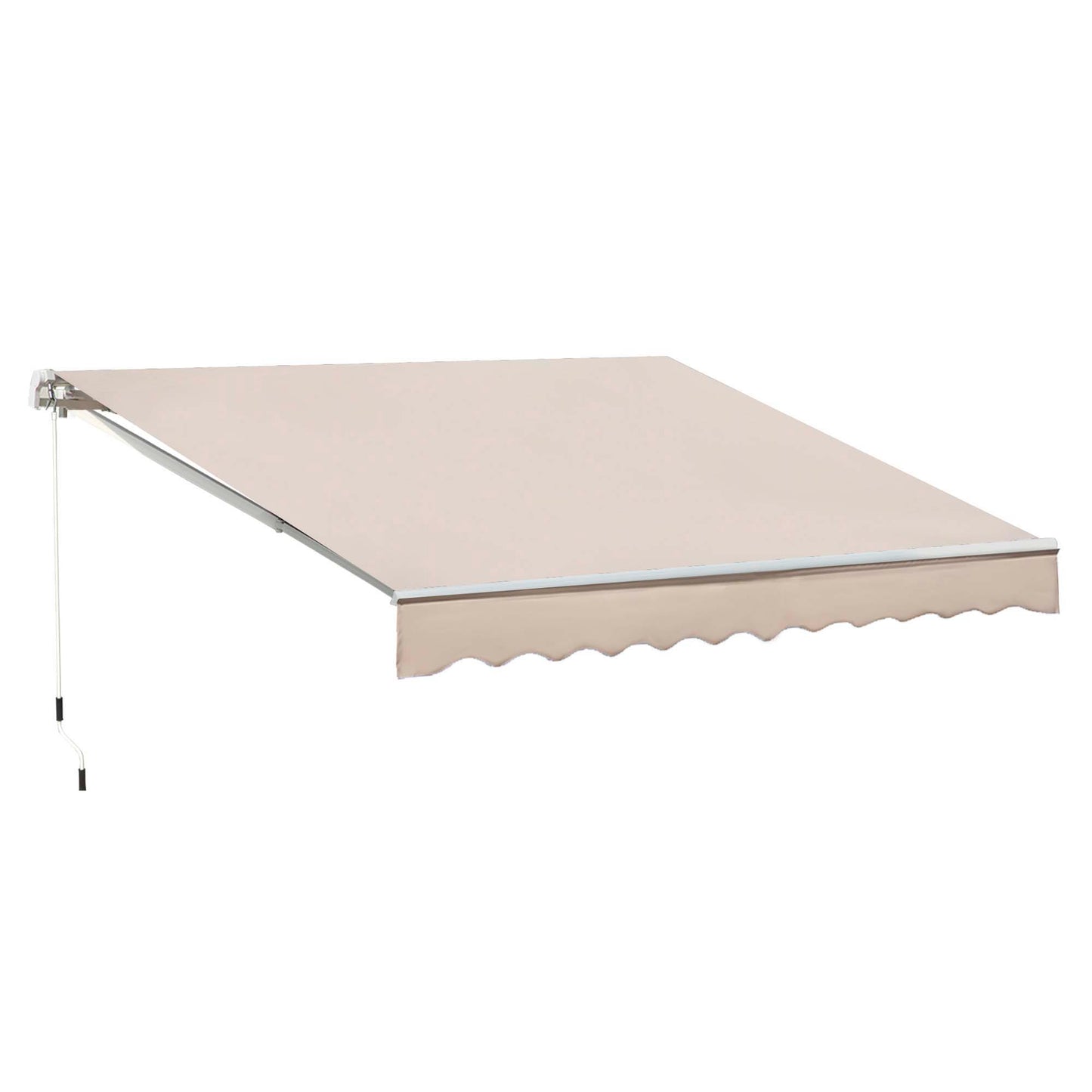 Manual Retractable Awning, 3x2.5 m-Ivory