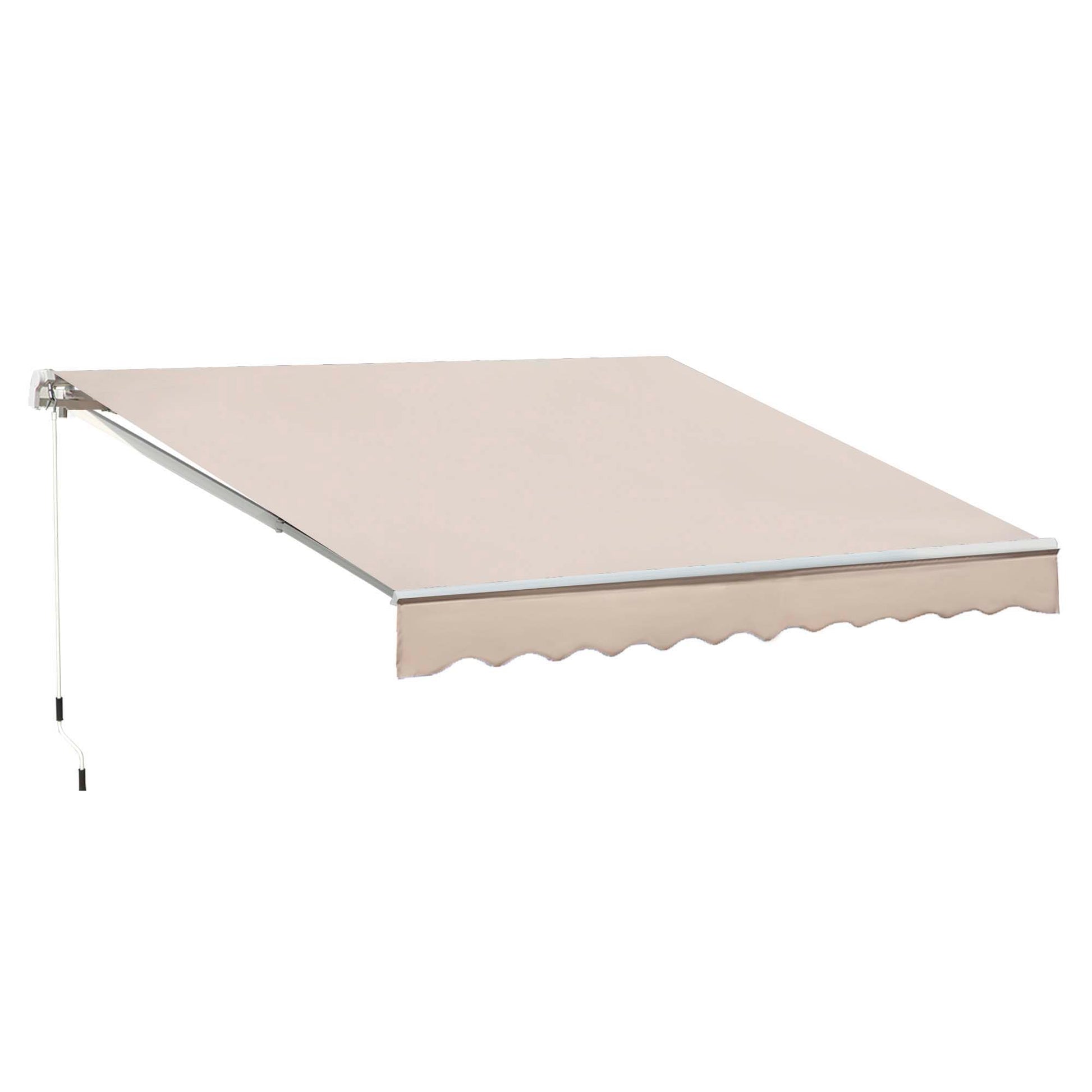Manual Retractable Awning, 3x2.5 m-Ivory