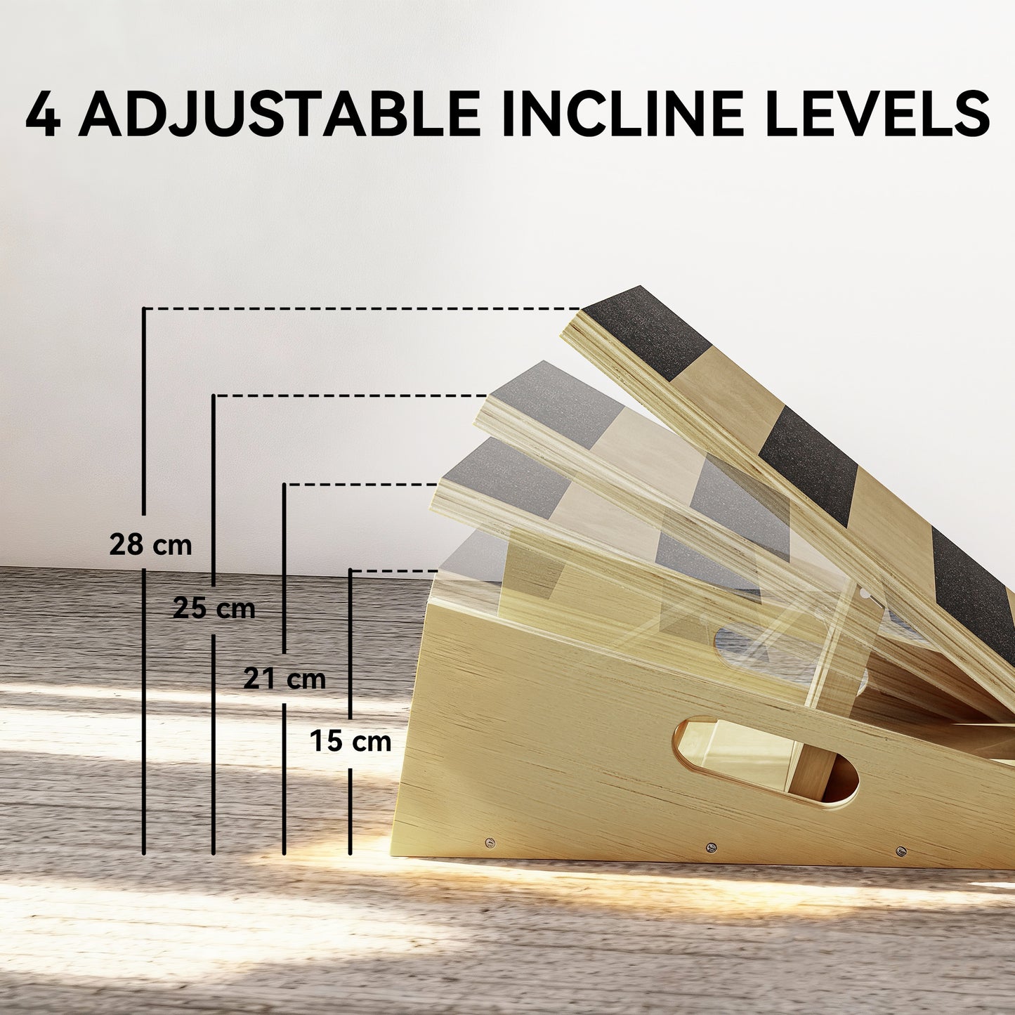 Portable Slant Board, Adjustable Incline Board Calf Stretcher