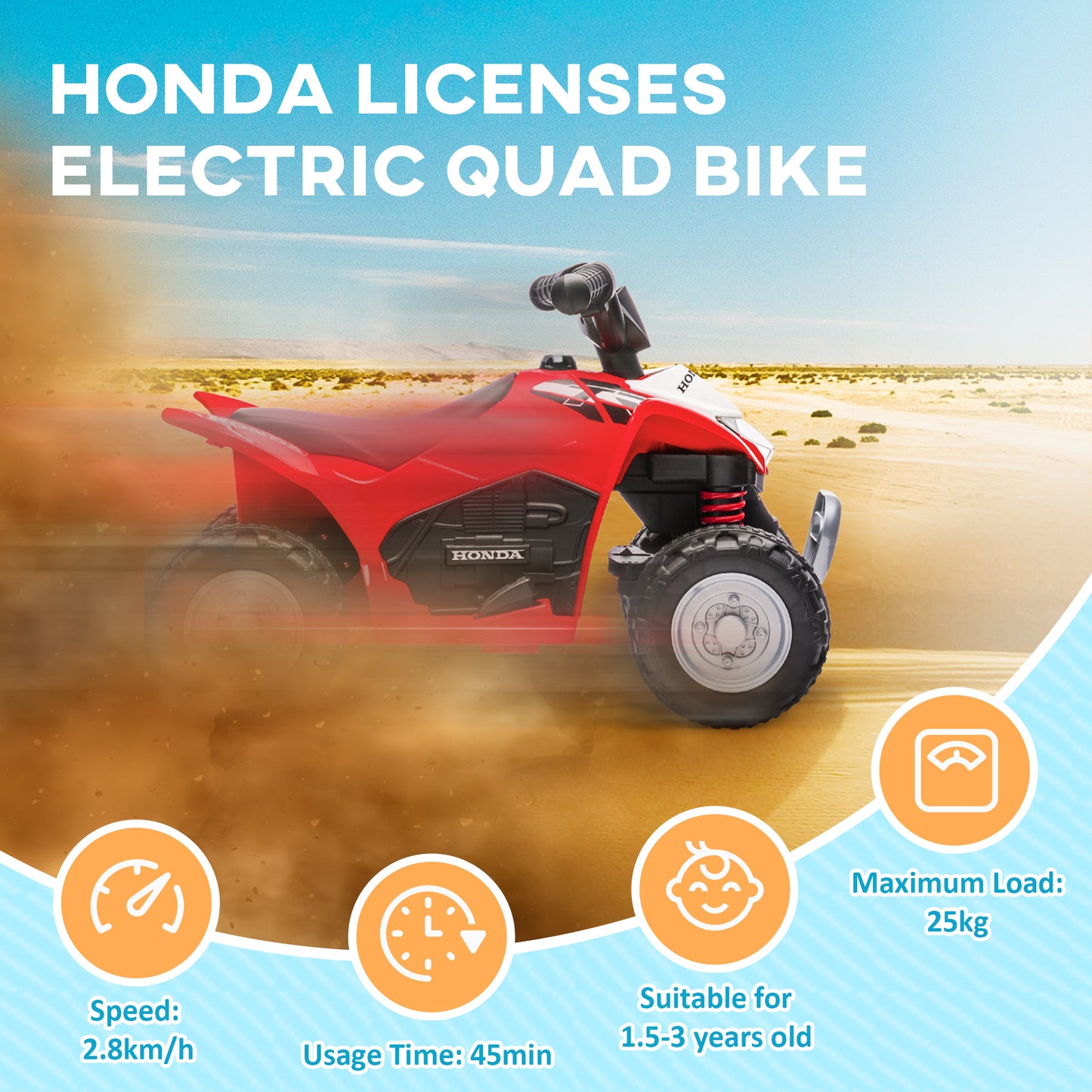 Honda Licensed Kids Electric Quad Bike