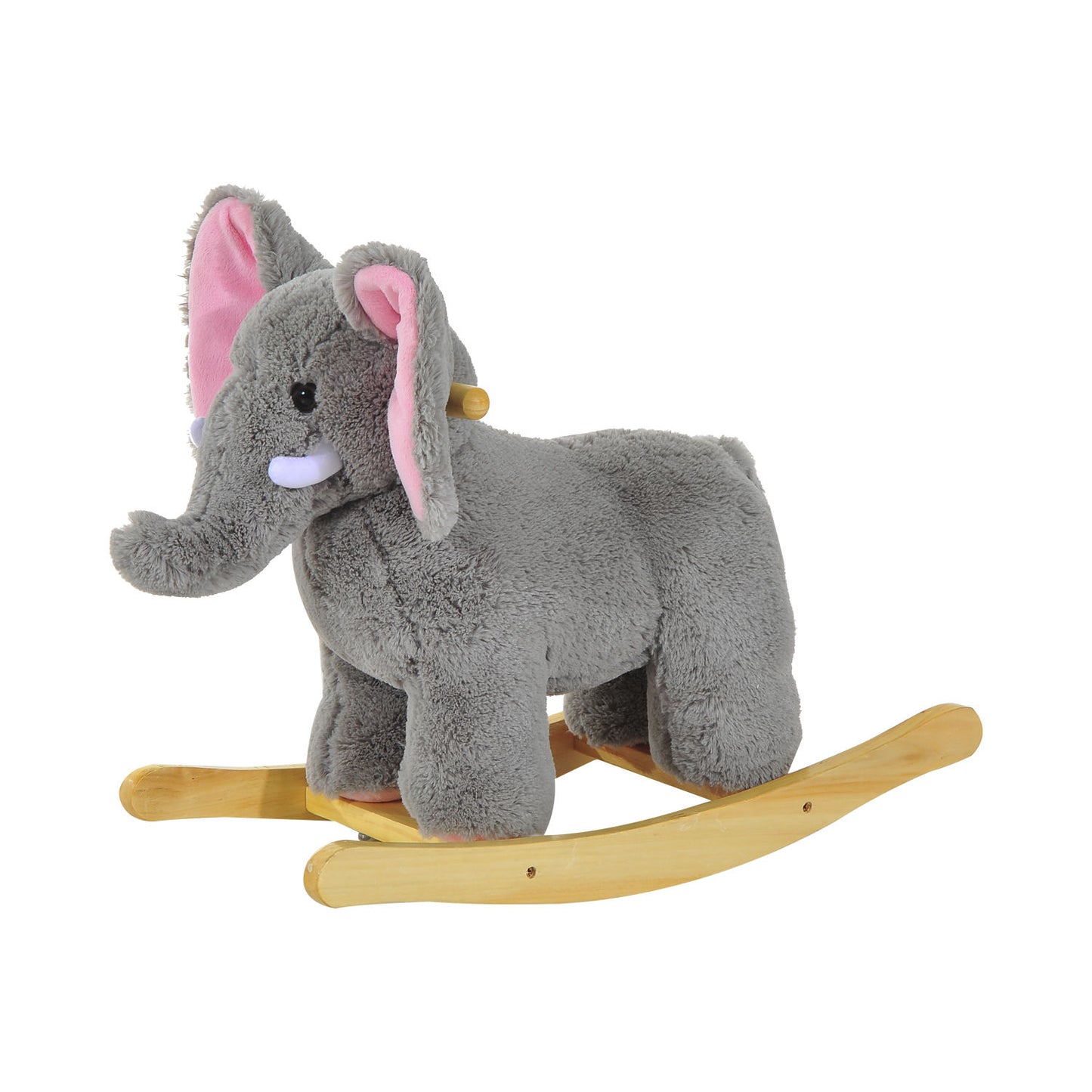 Kids Children Rocking Horse Plush Ride on Animal Wooden Riding