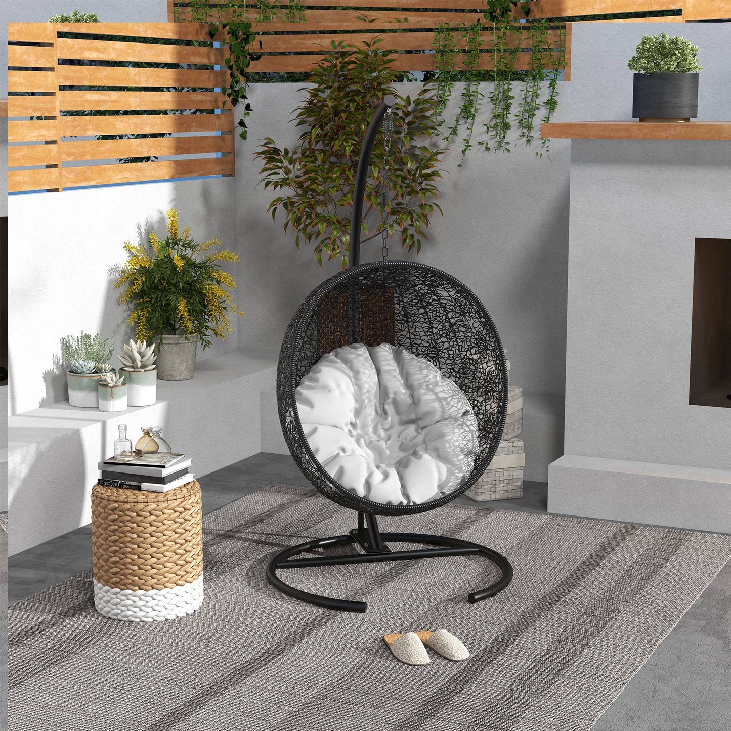 Hanging Hammock Chair Stand with Round Base