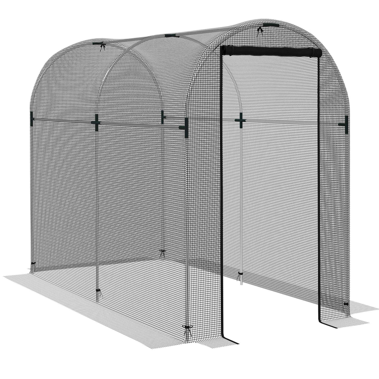 Galvanised Steel Fruit Cage, Plant Protection Tent with Zipped Door