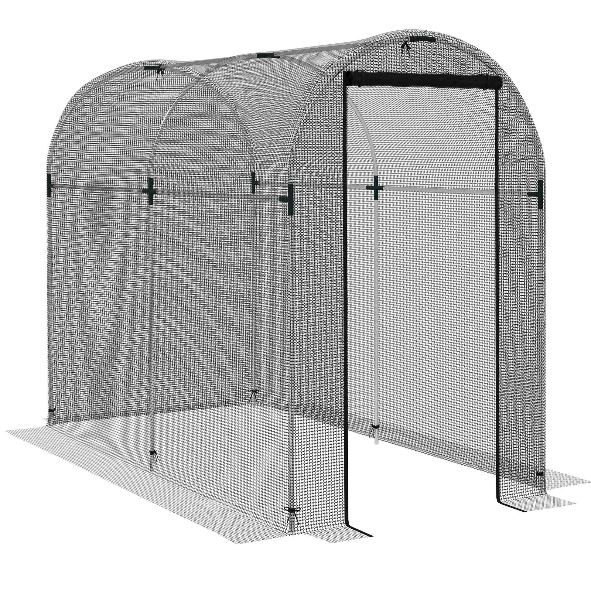 Galvanised Steel Fruit Cage, Plant Protection Tent with Zipped Door