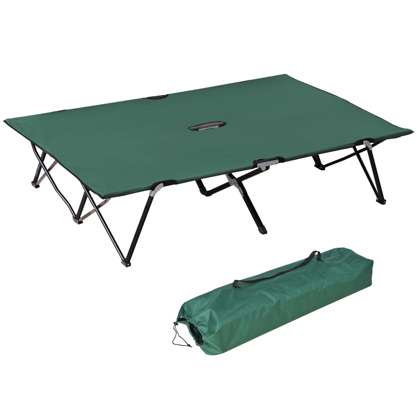 Double Camping Cot Bed, with Bag