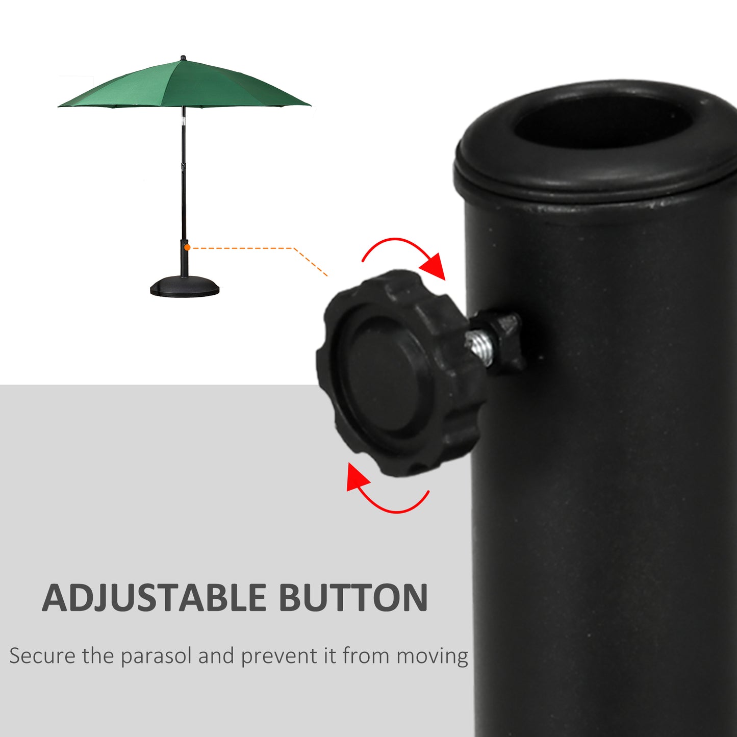 25 kg Parasol Base, Heavy Duty Concrete Patio Umbrella Stand