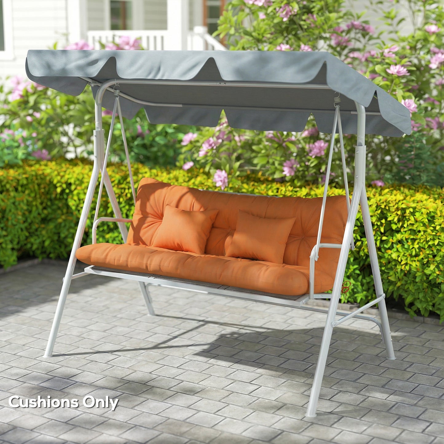 Outdoor Seat Cushions Back Cushion with 2 Pillows