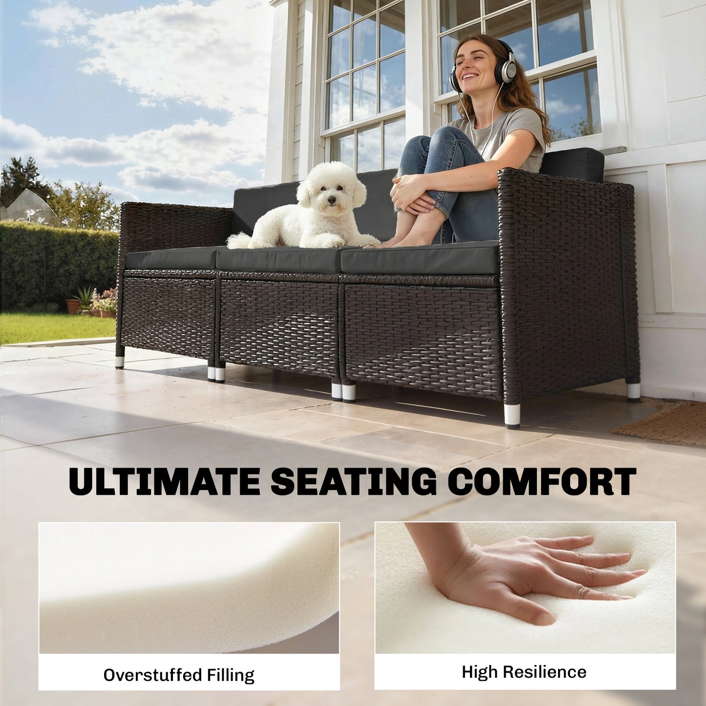 7-Piece Patio Furniture Cushions