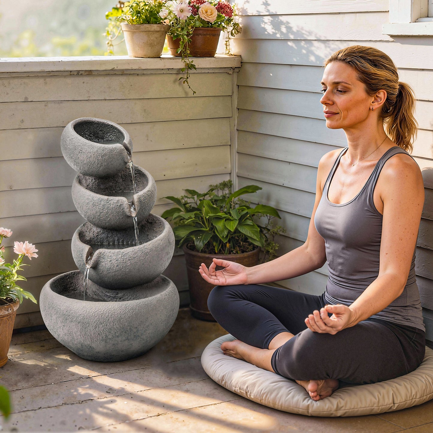 4-Tier Water Fountain Outdoor