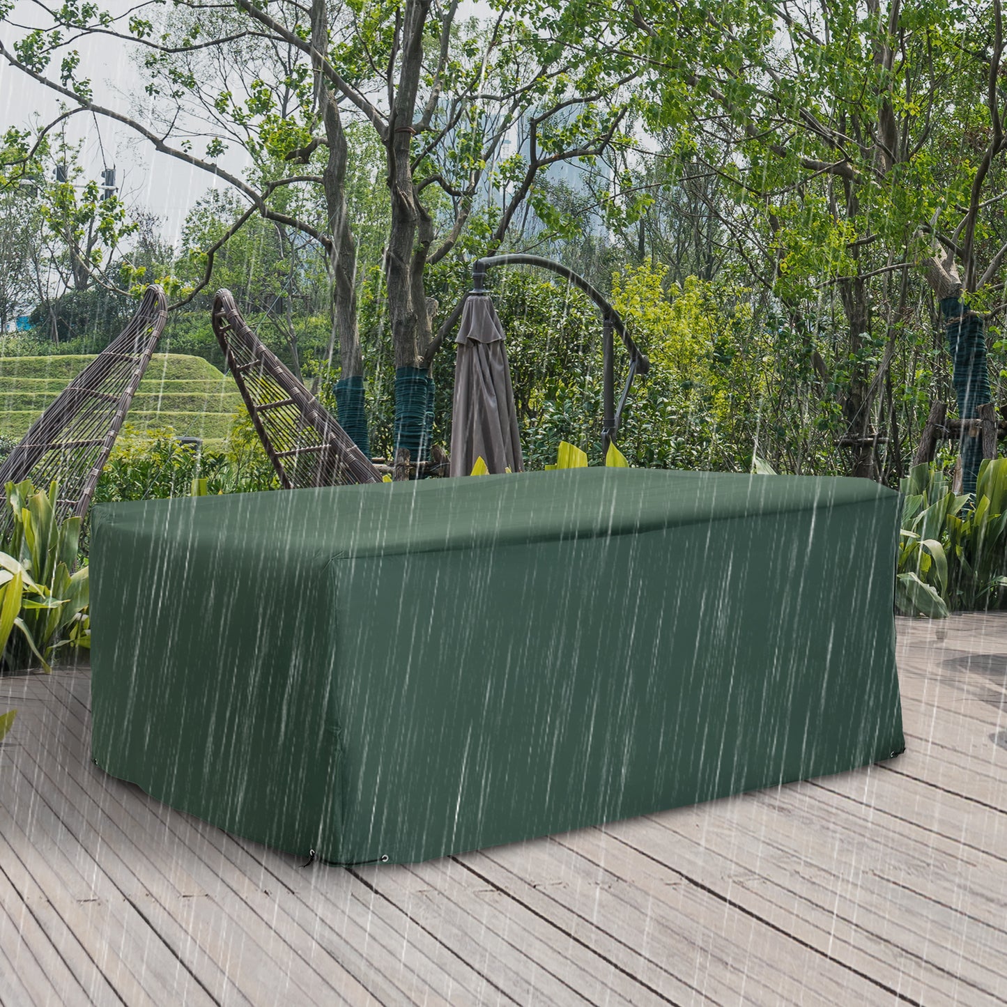 Garden Furniture Cover, Oxford Fabric Outdoor Rectangular Rattan