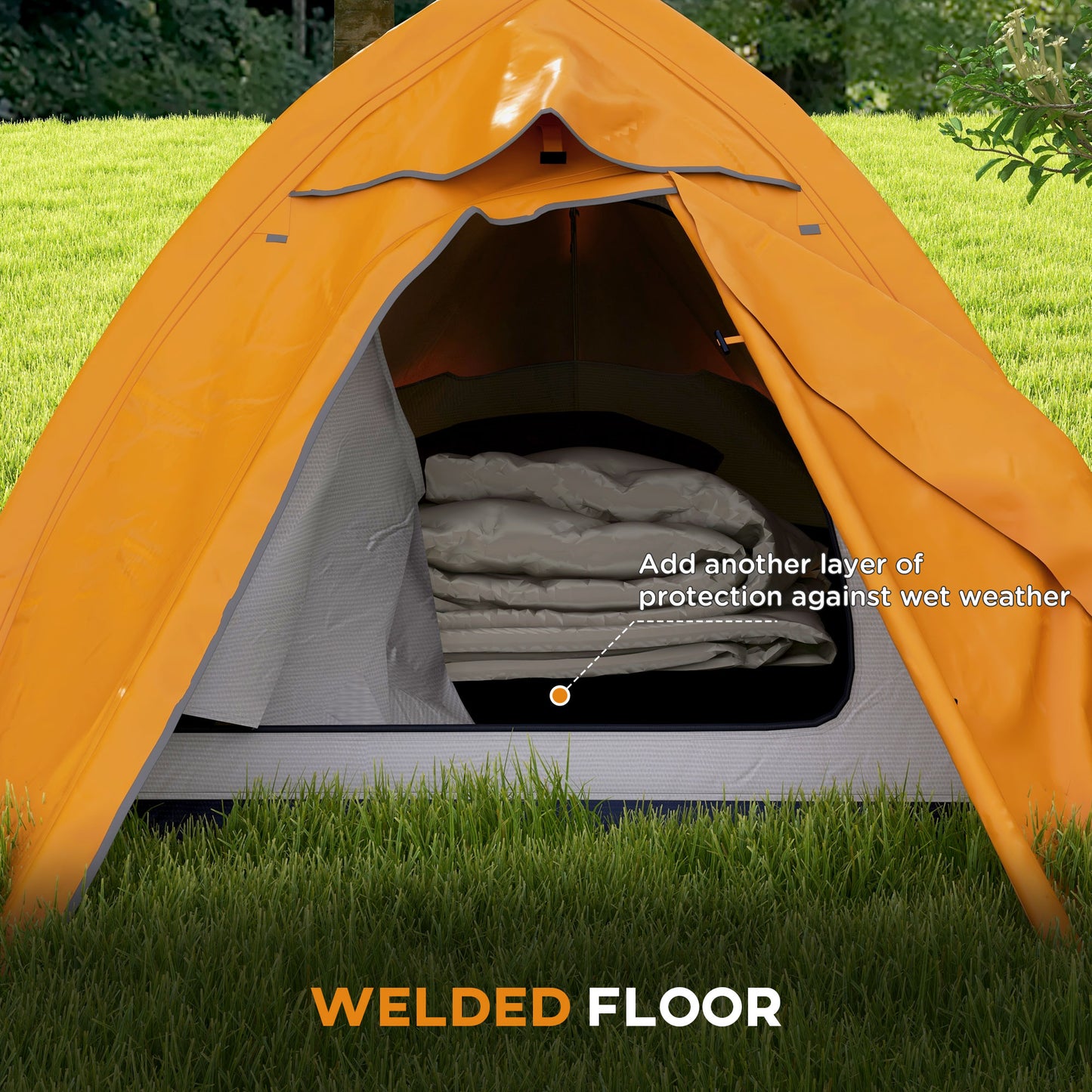 Double Layer Camping Tent, 1-2 Man Backpacking Tent with Carry Bag