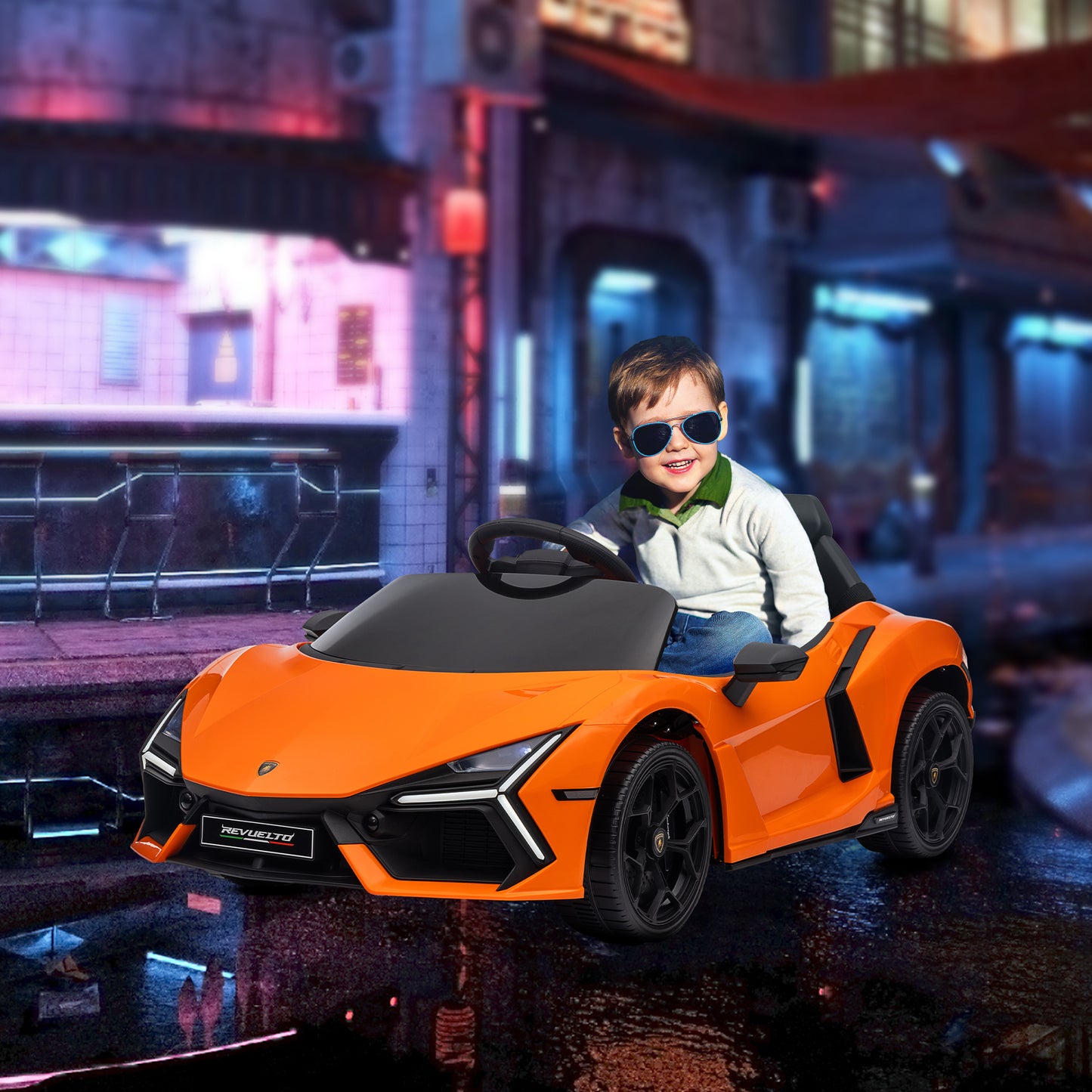 Lamborghini Revuelto Licensed 12V Ride on Car w/ Butterfly Doors