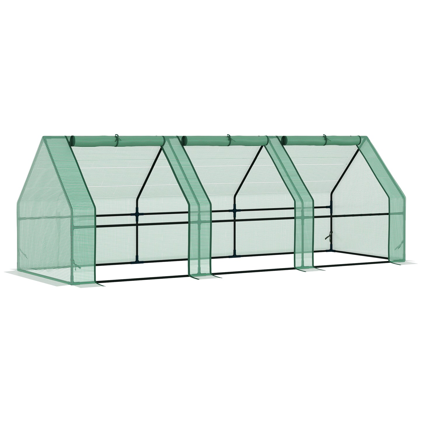 Mini Small Greenhouse with Steel Frame & PE Cover & Zipped Window