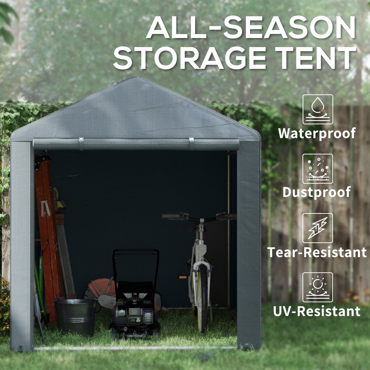 2.2 x 1.6 m Outdoor Storage Tent, with Accessories
