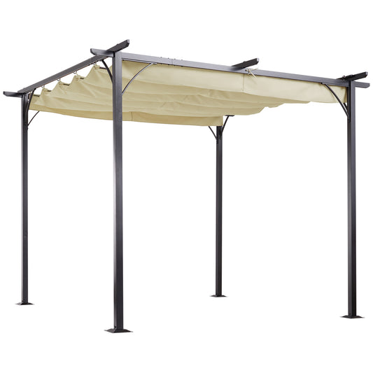 3 x 3(m) Metal Pergola with Retractable Roof