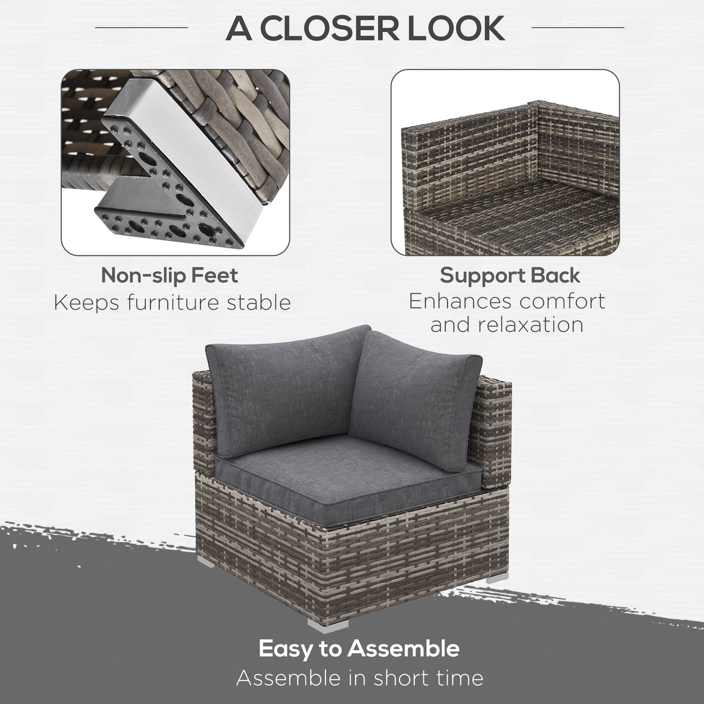 Outdoor PE Rattan Corner Sofa (1)