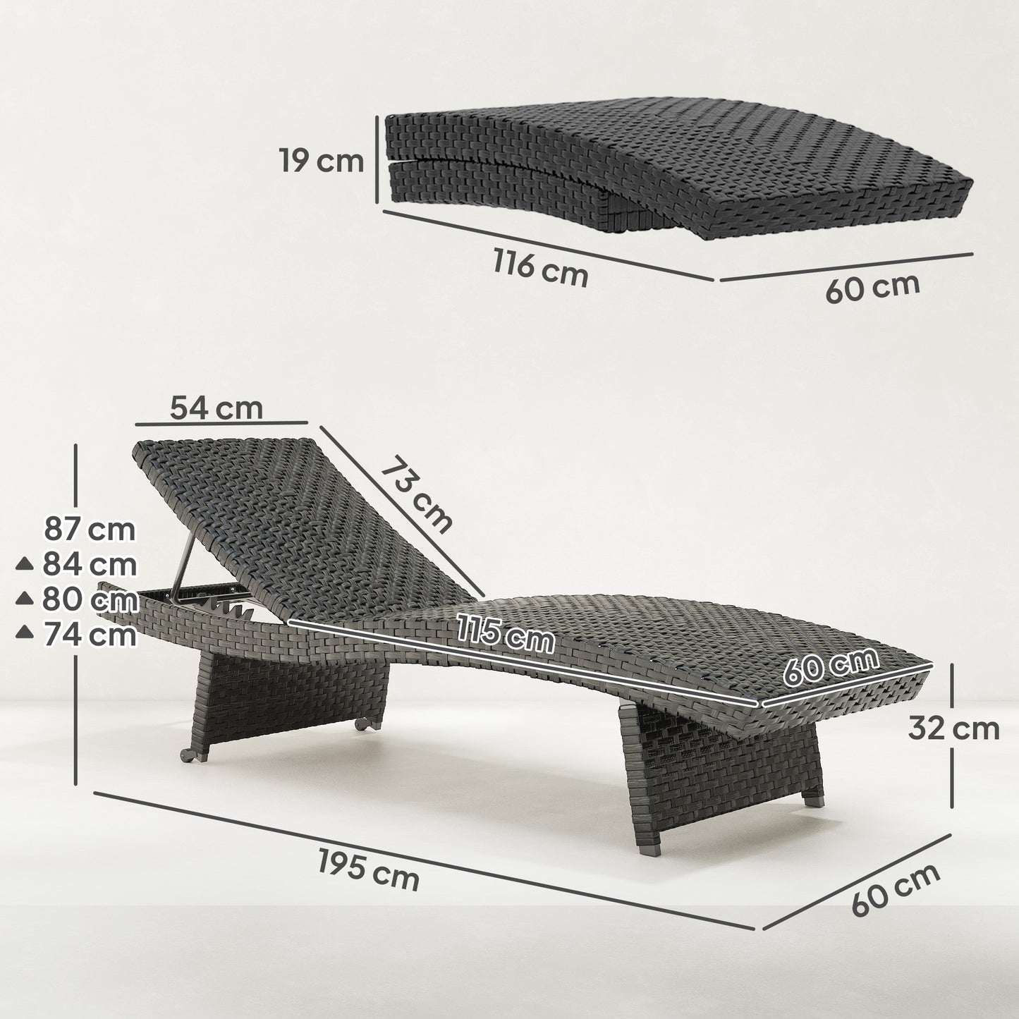 Outdoor PE Rattan Sun Lounger (1)