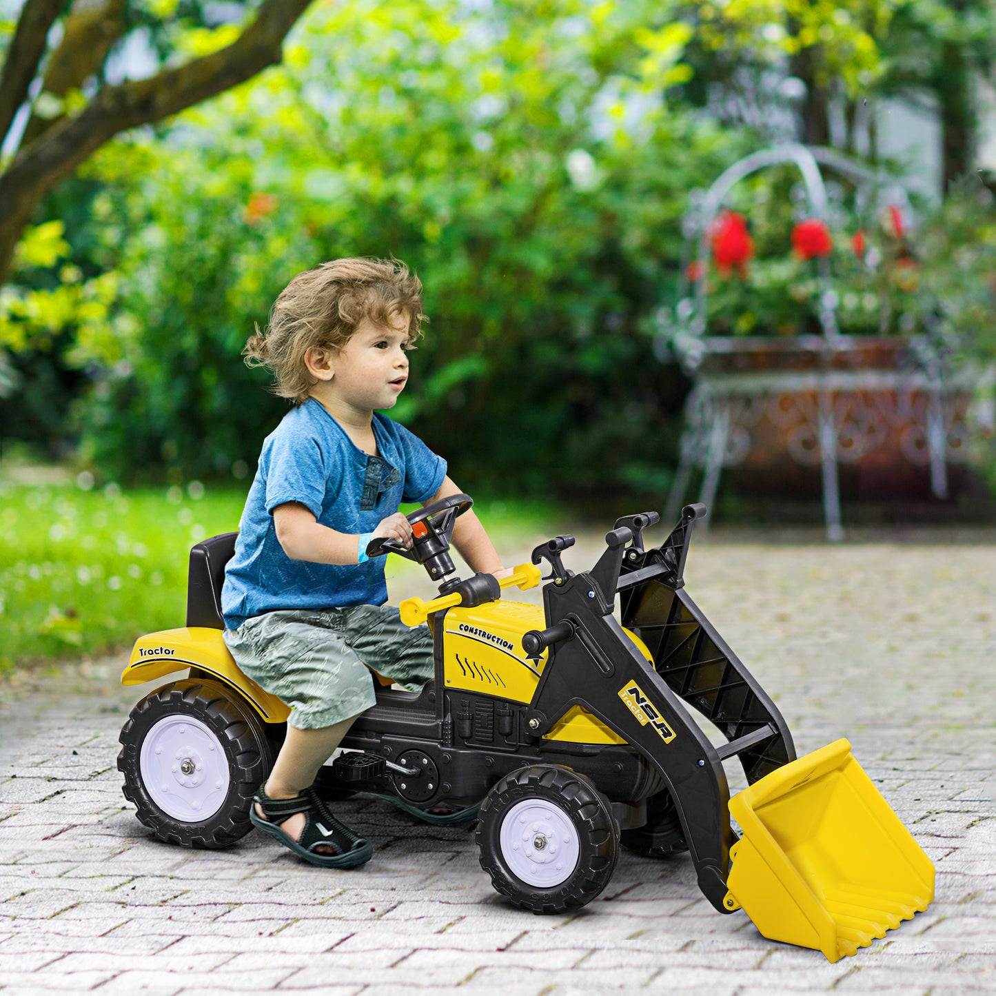 Ride On Tractor, Toddler Excavator Toy