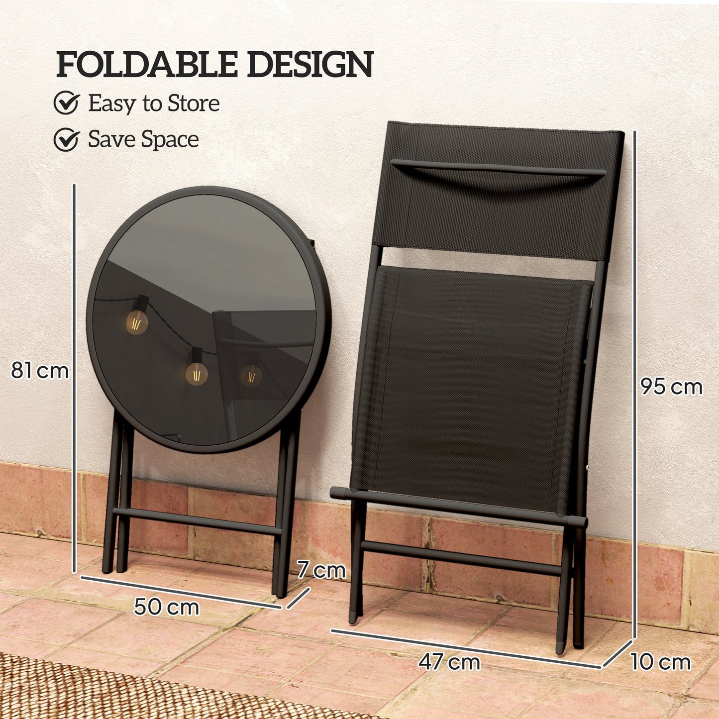 3 Pieces Outdoor Bistro Set (1)