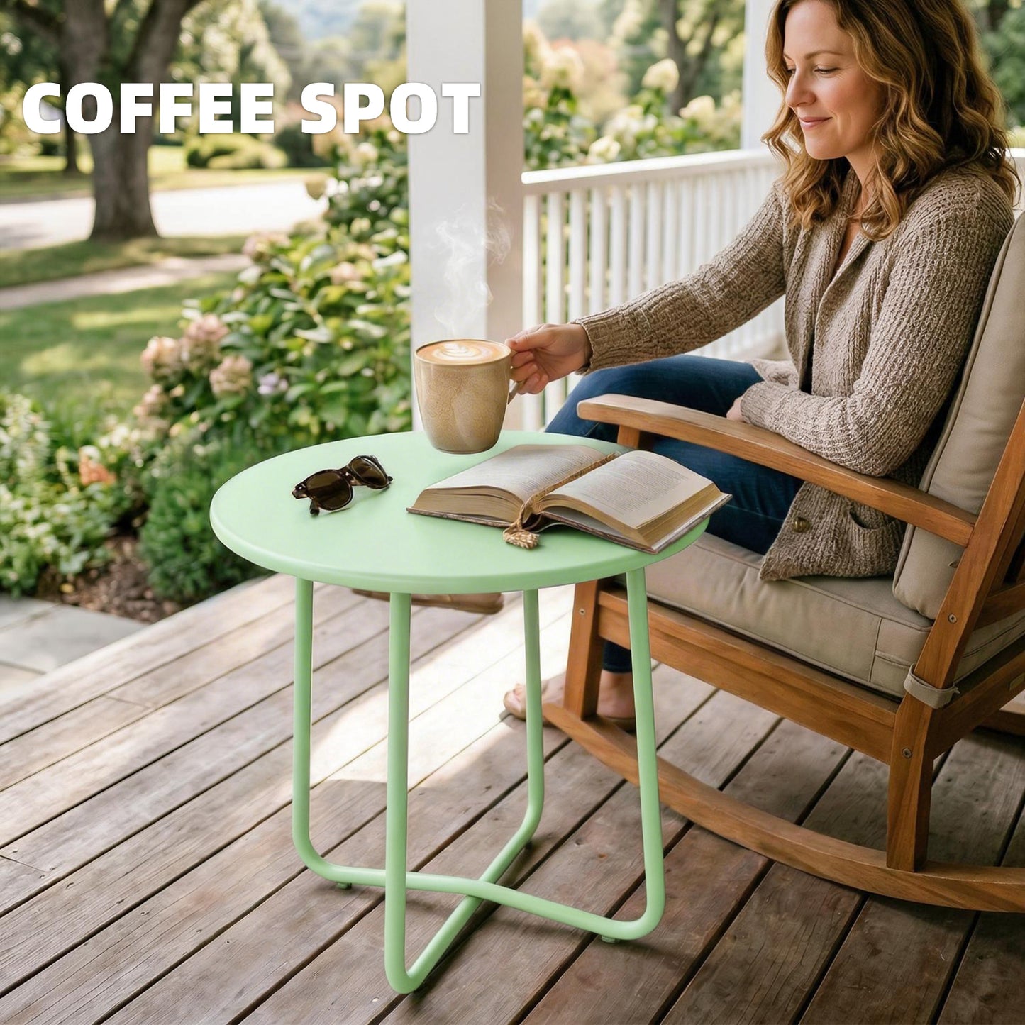 48 cm Round Garden Side Table