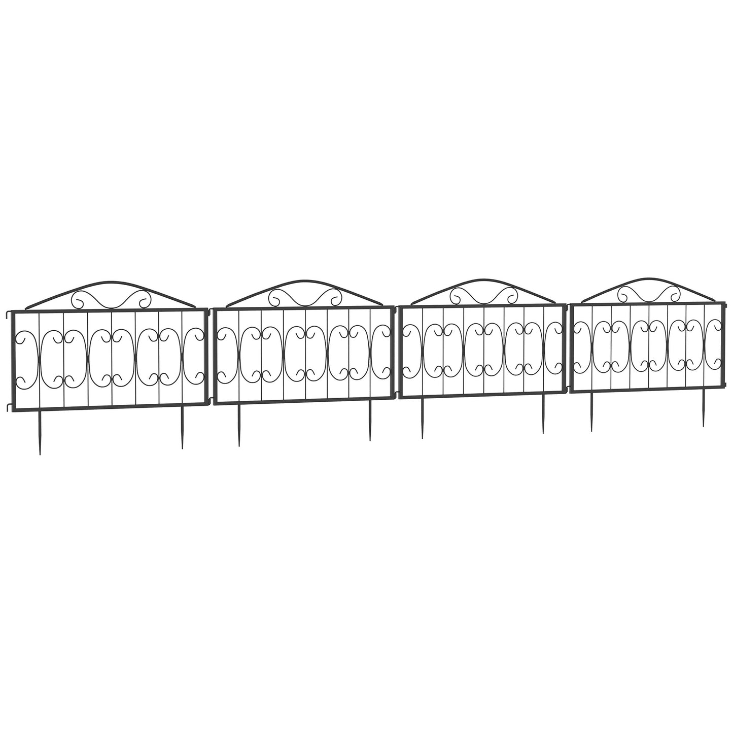 Decorative Garden Fencing, 4PCs Outdoor Picket Fence Panels (1)