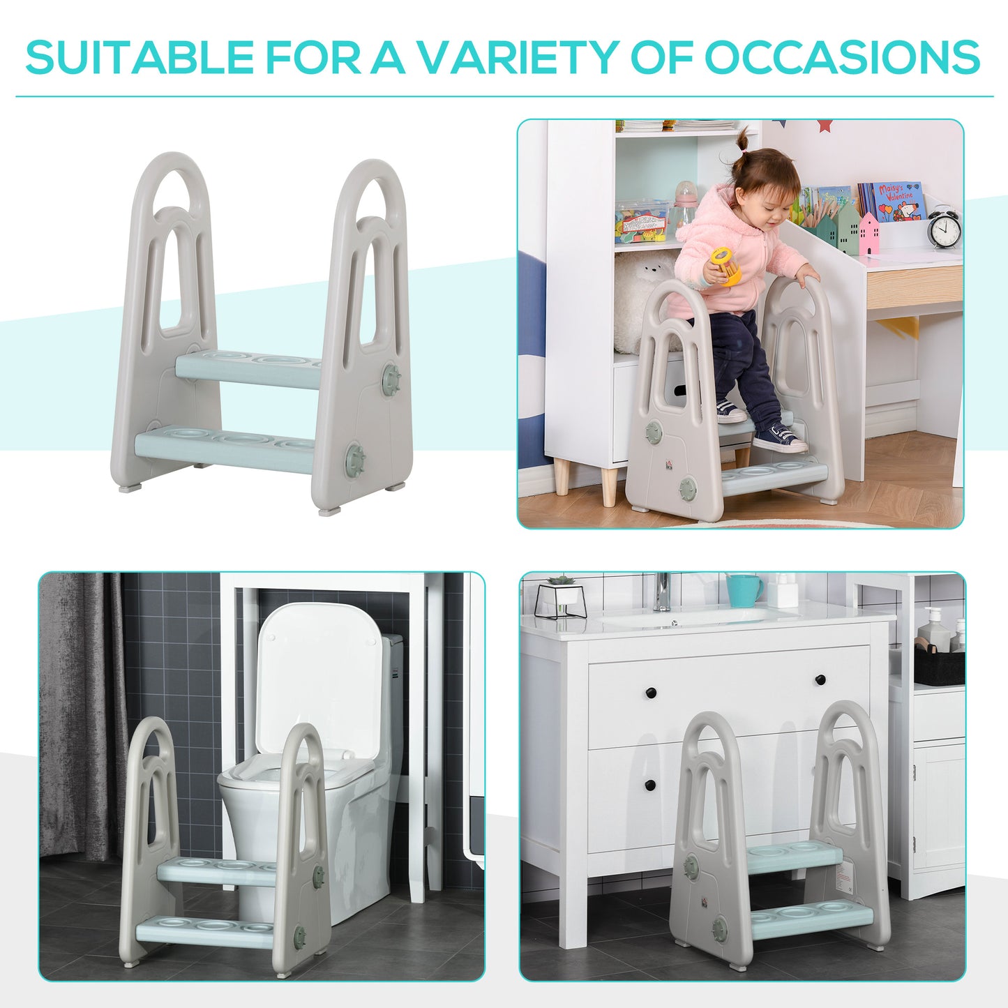 Kids Toddler Step Stool Ladder Kitchen Helper