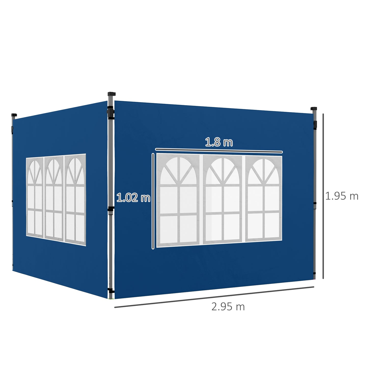 Set of 2 Gazebo Side Panels