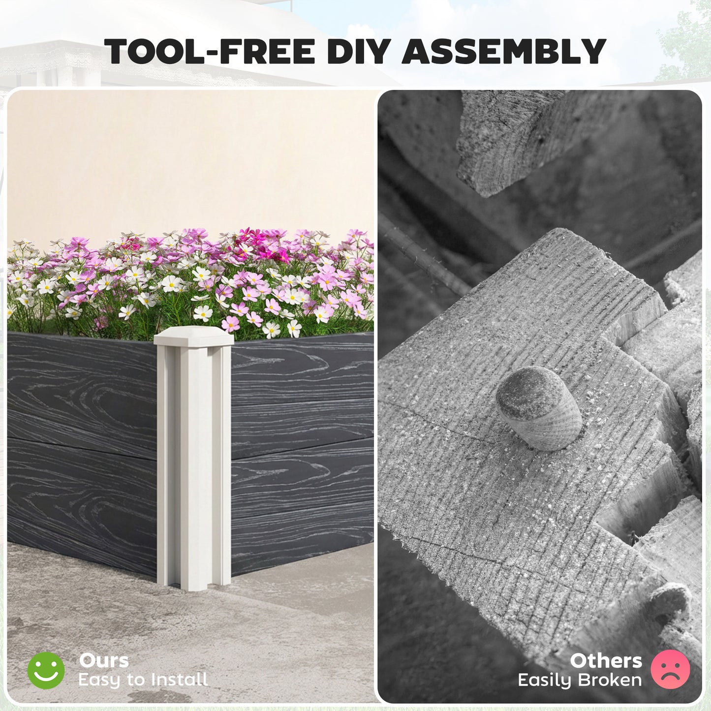 Vinyl Raised Garden Bed Kit