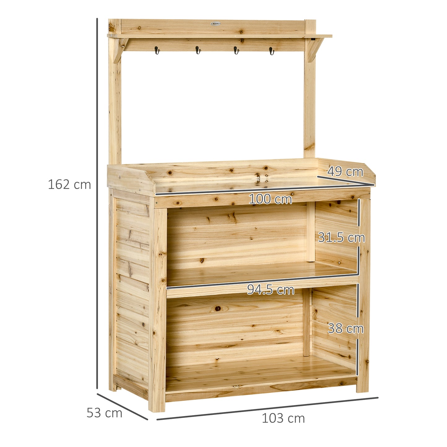 Garden Potting Bench Table
