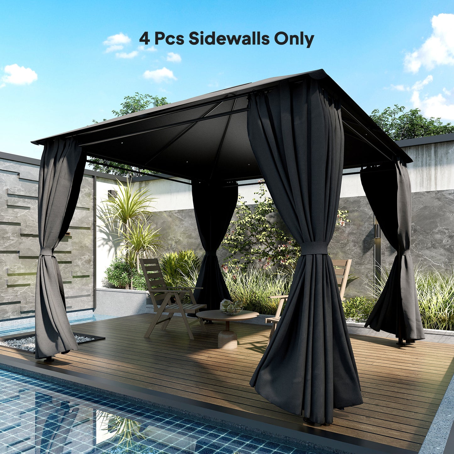 4 Pack Replacement Gazebo Curtains Privacy Panel (1)