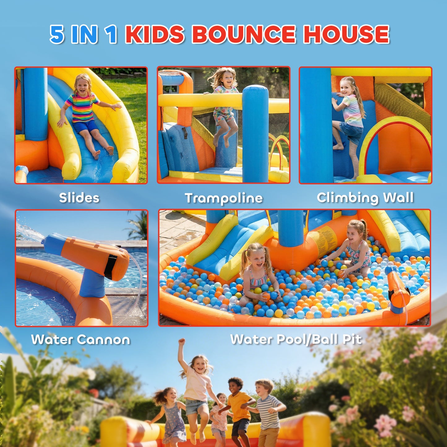 5 in 1 Bouncy Castle for Children
