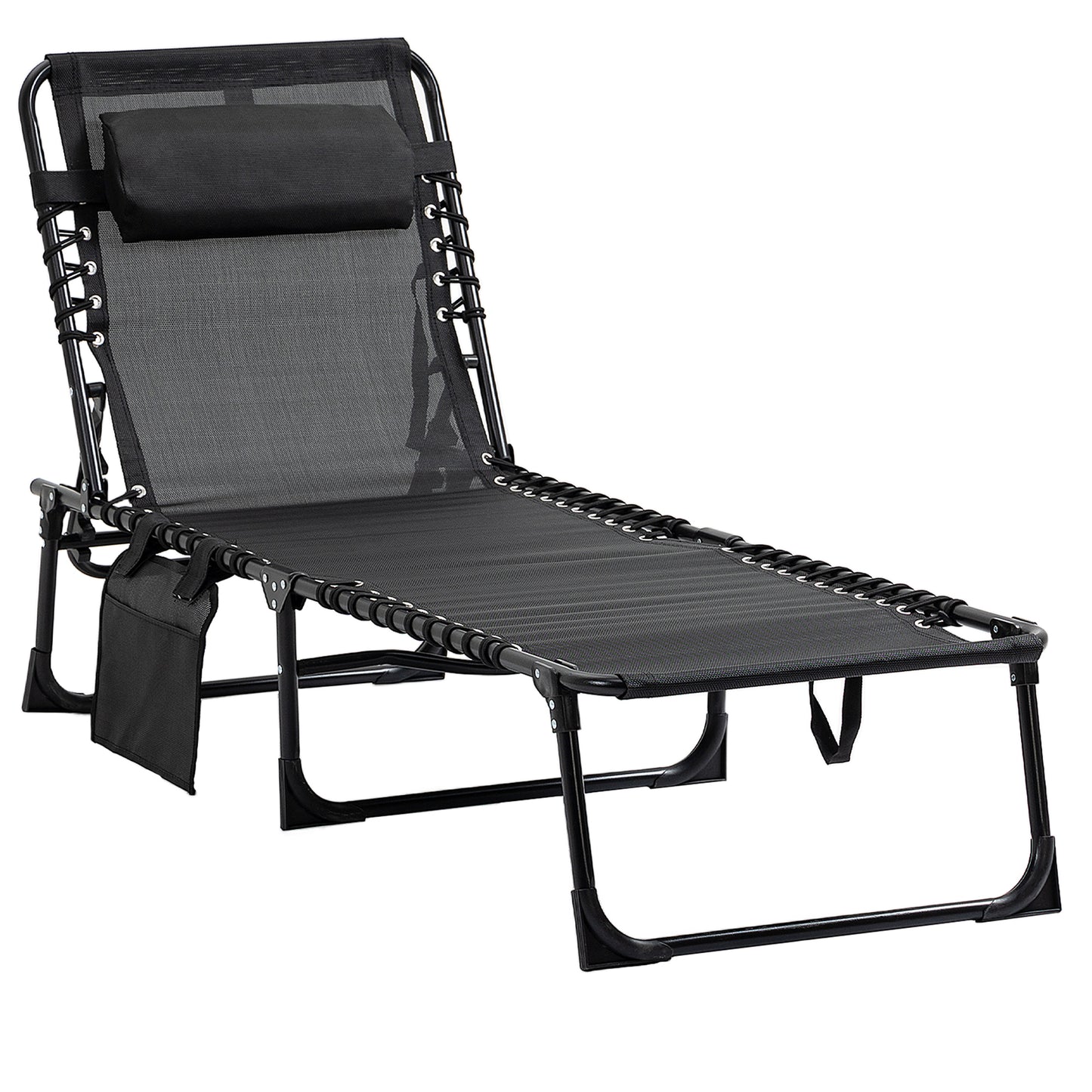 Portable Sun Lounger, Folding Camping Bed Cot