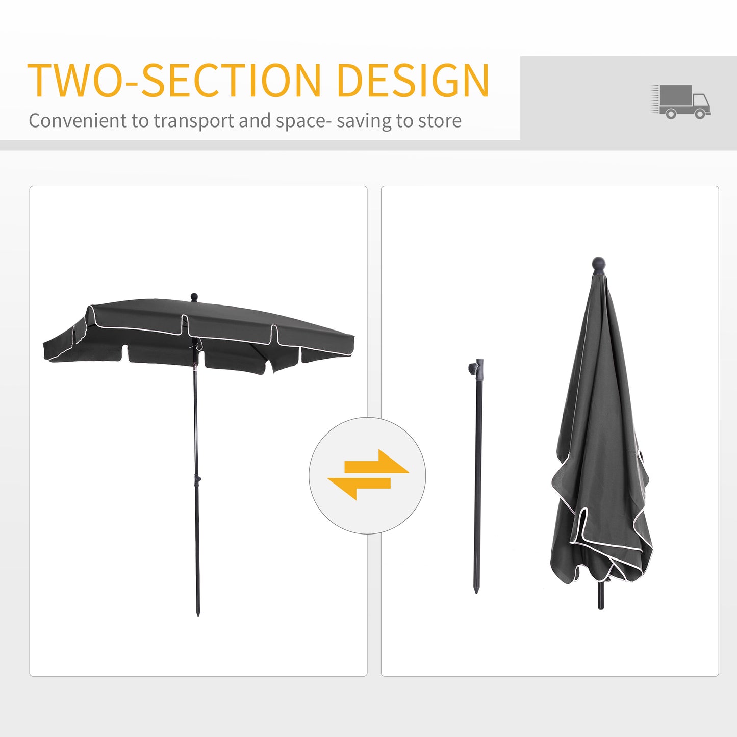 Garden Parasol Umbrella, Outdoor Market Table Umbrella