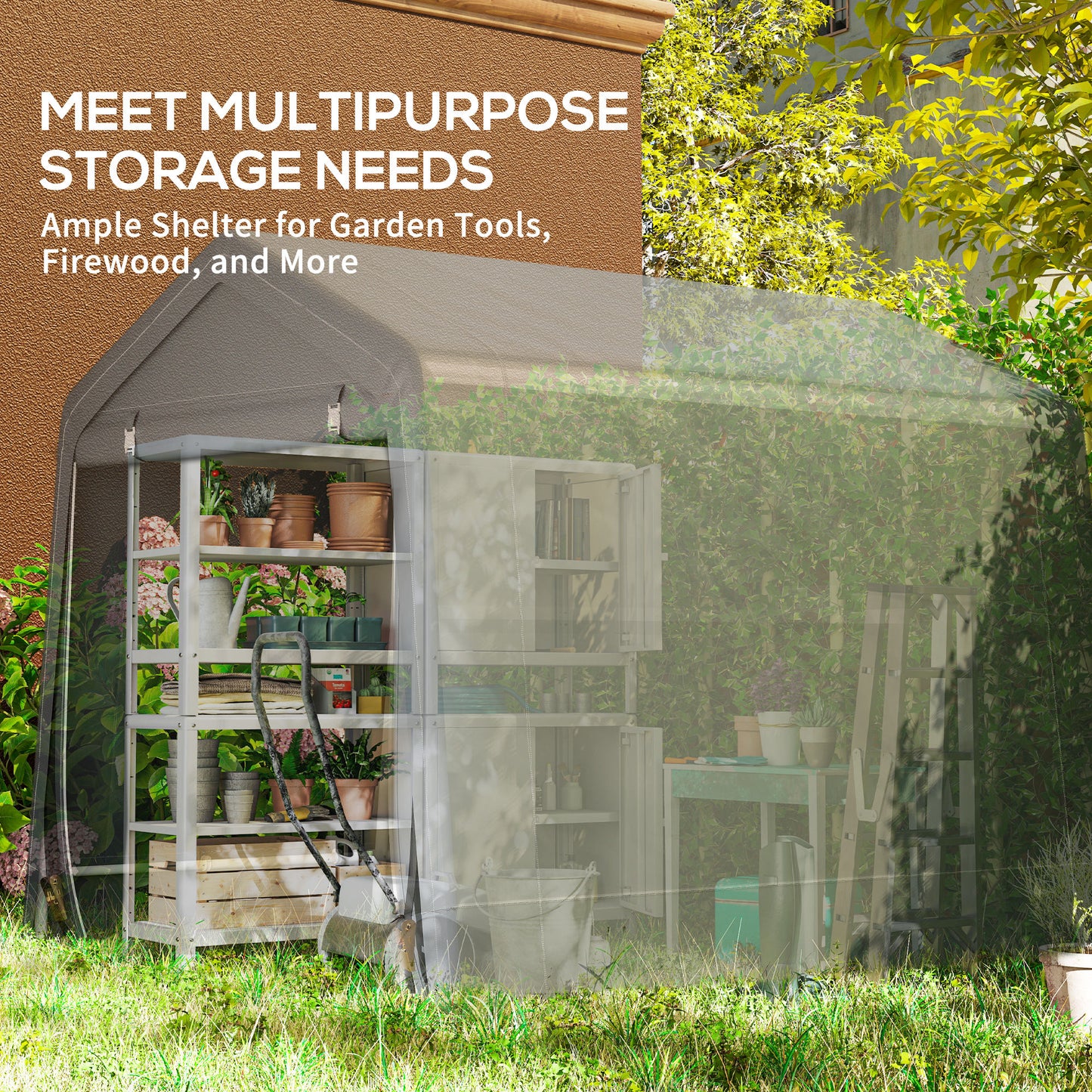 8 x 6.5 ft Outdoor Garden Storage Shed