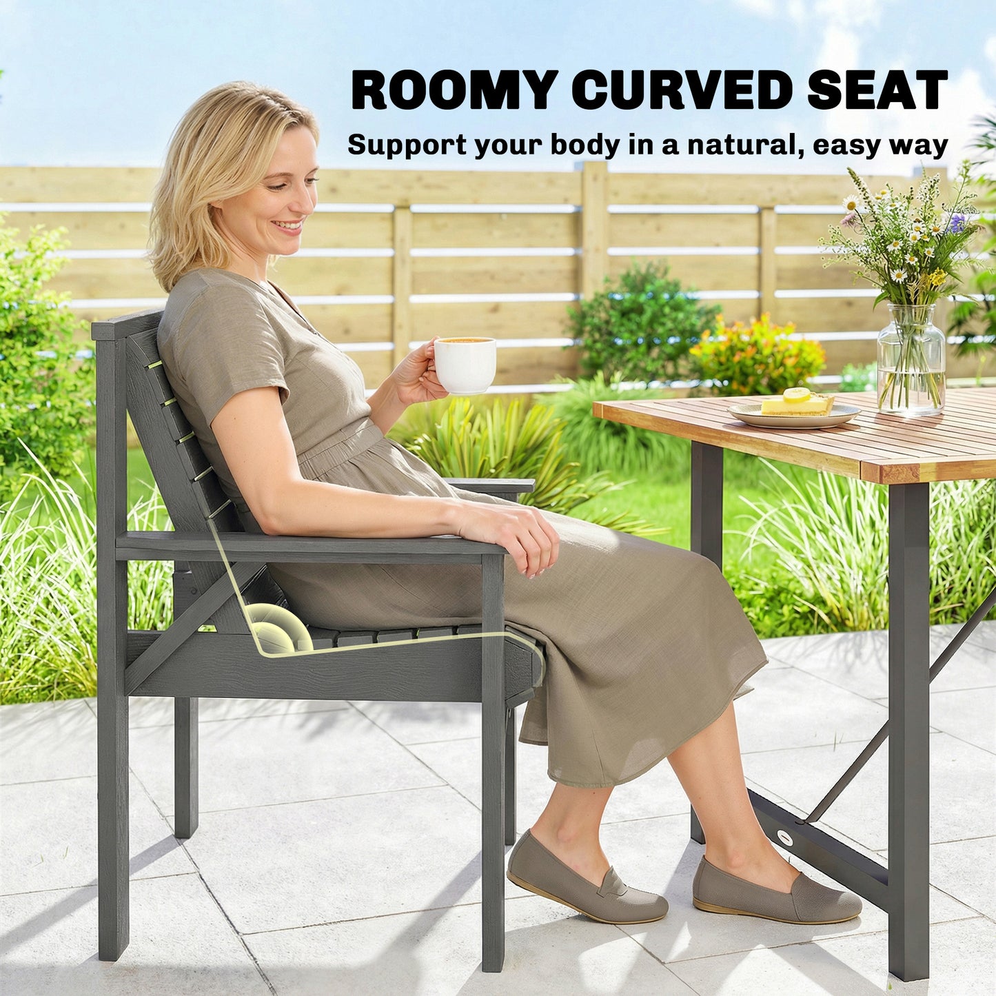 Wooden Garden Dining Chair