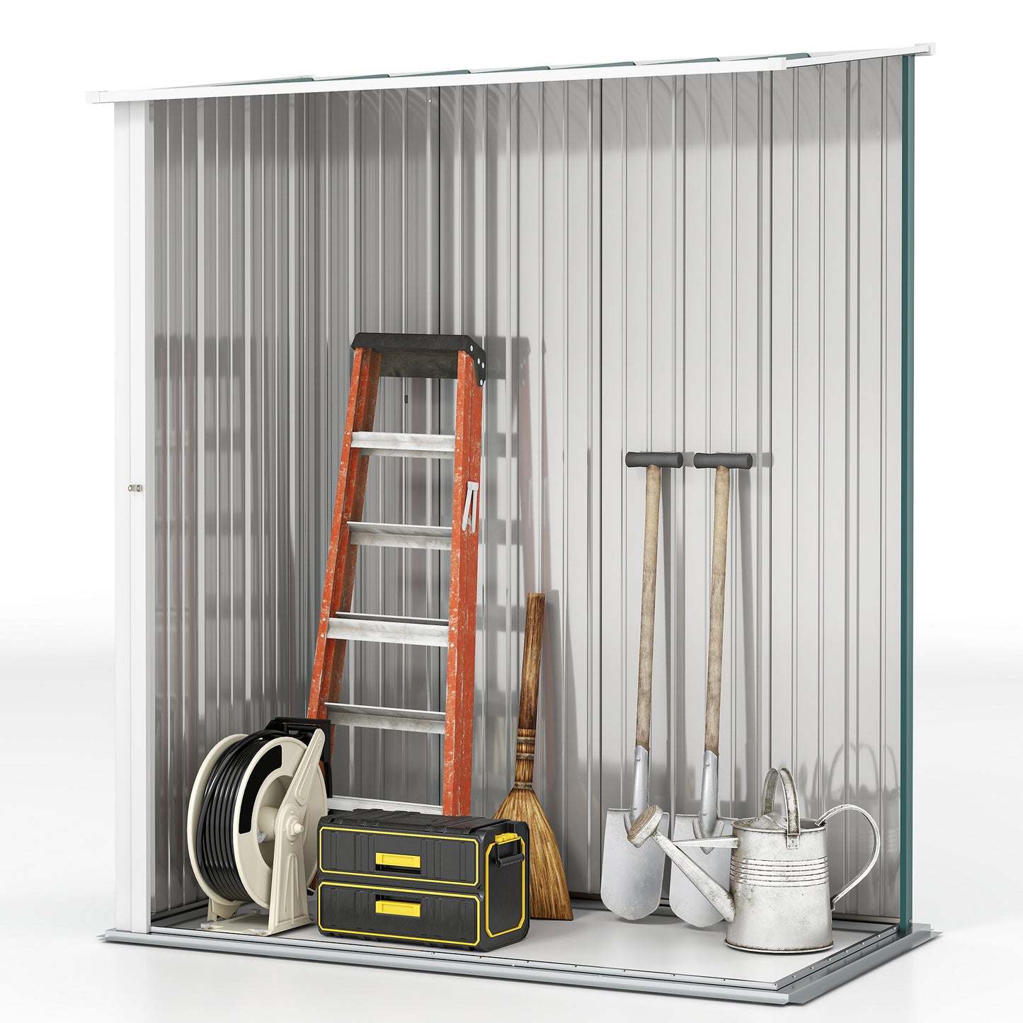 5.3 x 3.1ft Corrugated Steel Garden Shed