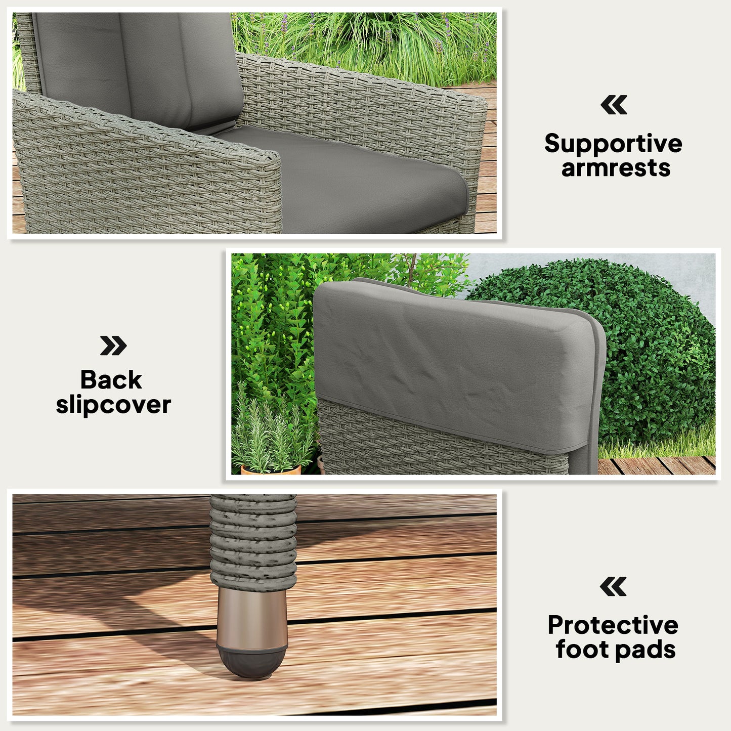 105°-150° Reclining Rattan Chair