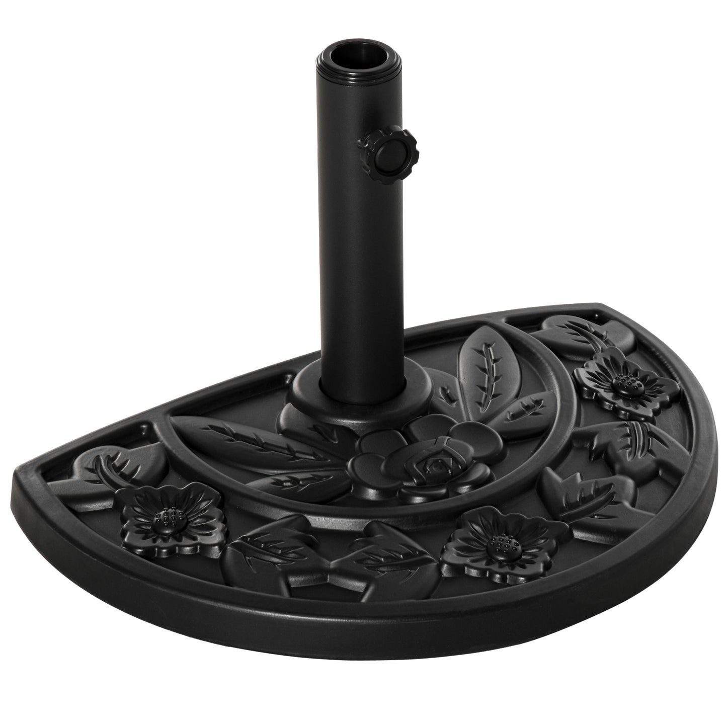 9kg Cement Concrete Half Round Parasol Base Umbrella Stand Garden