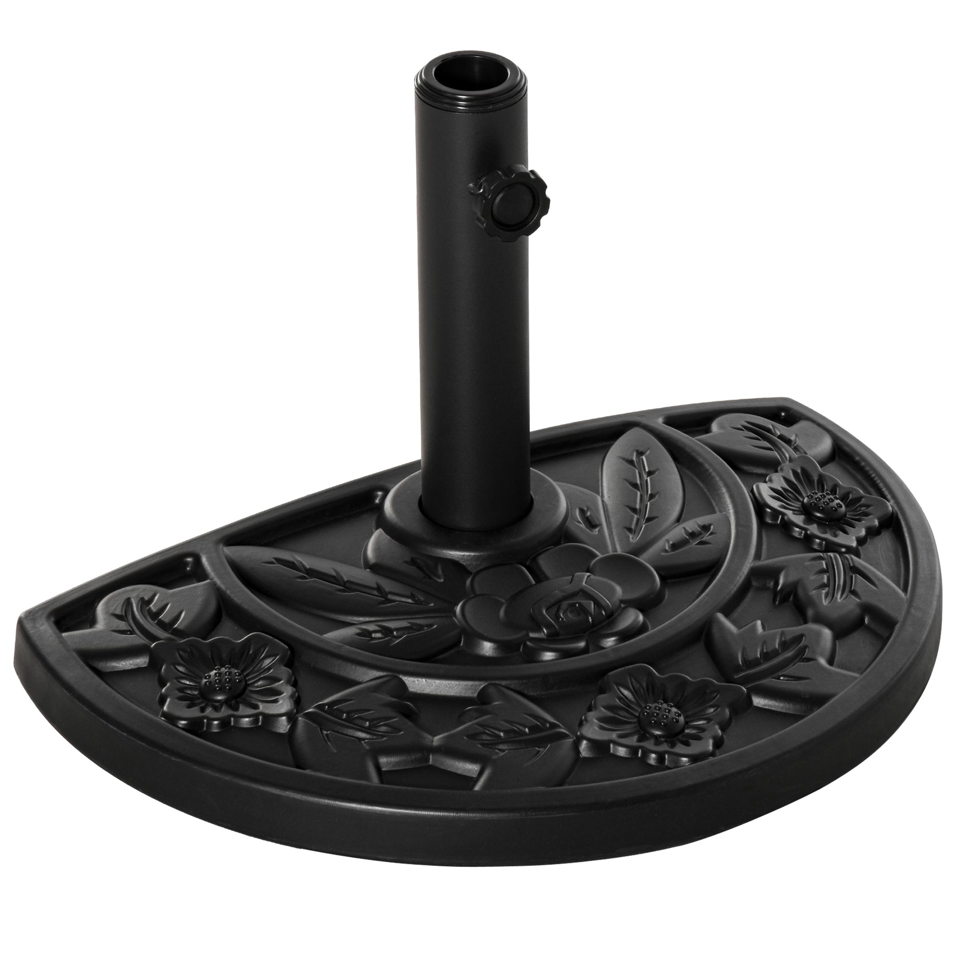 9kg Cement Concrete Half Round Parasol Base Umbrella Stand Garden