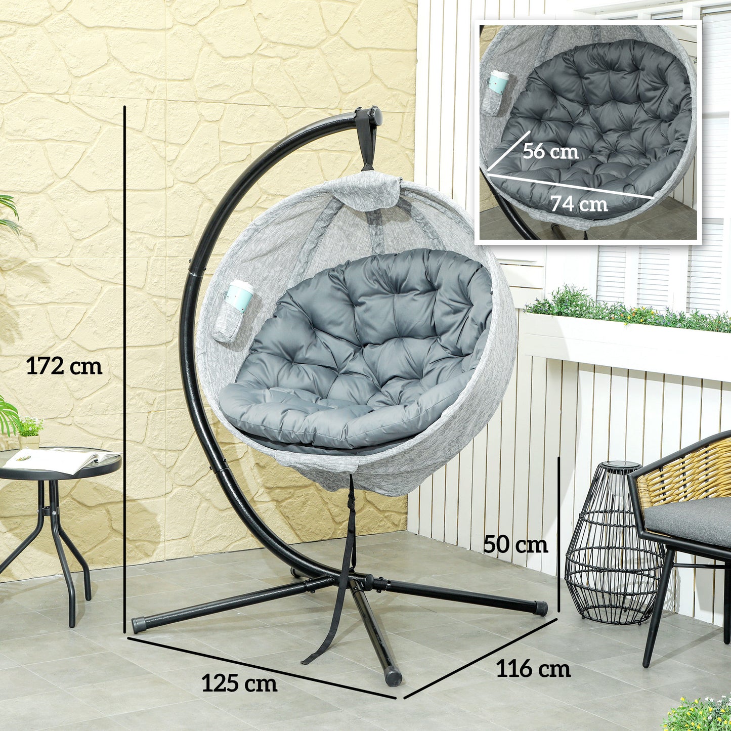 Hanging Egg Chair Outdoor Indoor Garden Swing Chair (5)