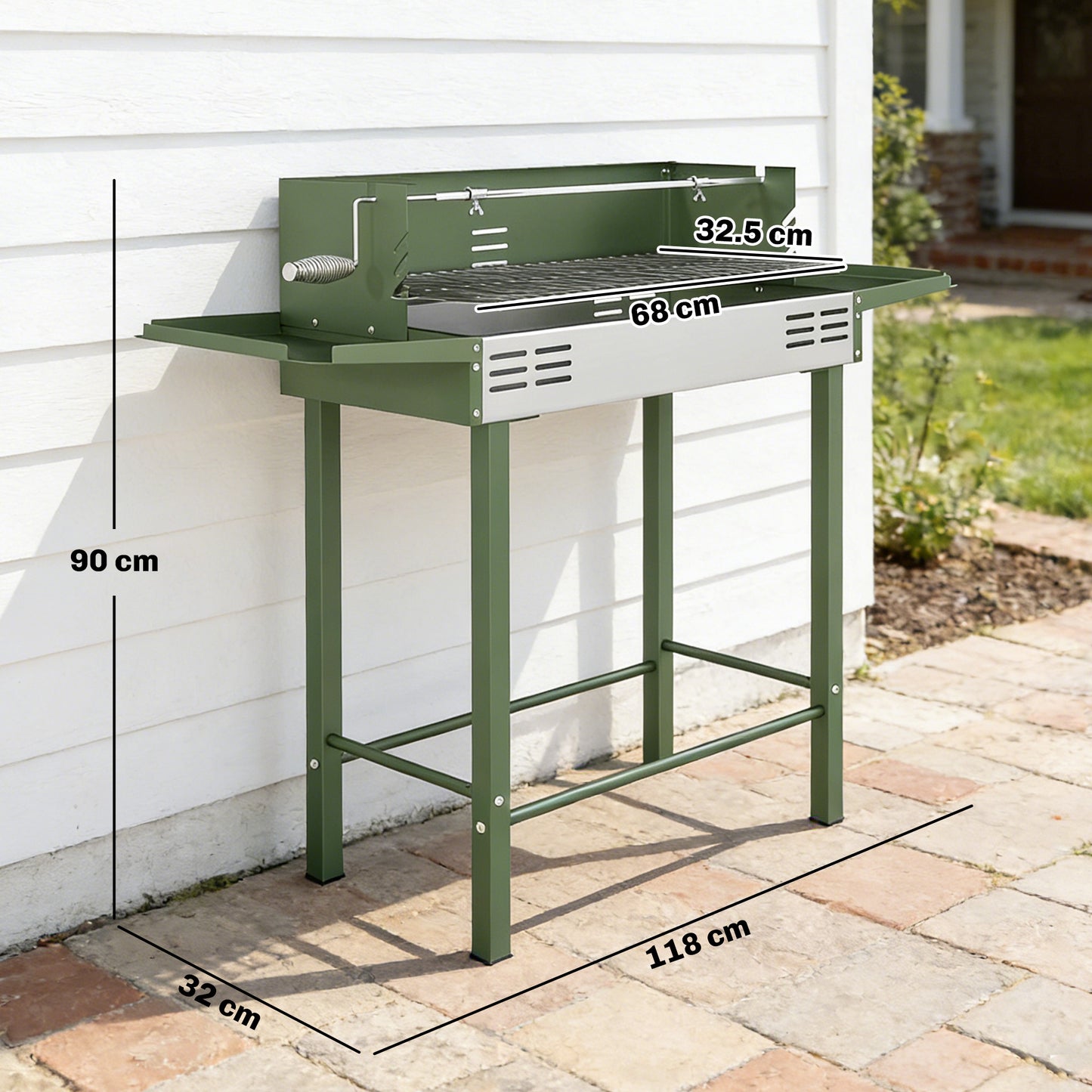BBQ Rotisserie Grill Roaster Charcoal Spit Roasting Machine